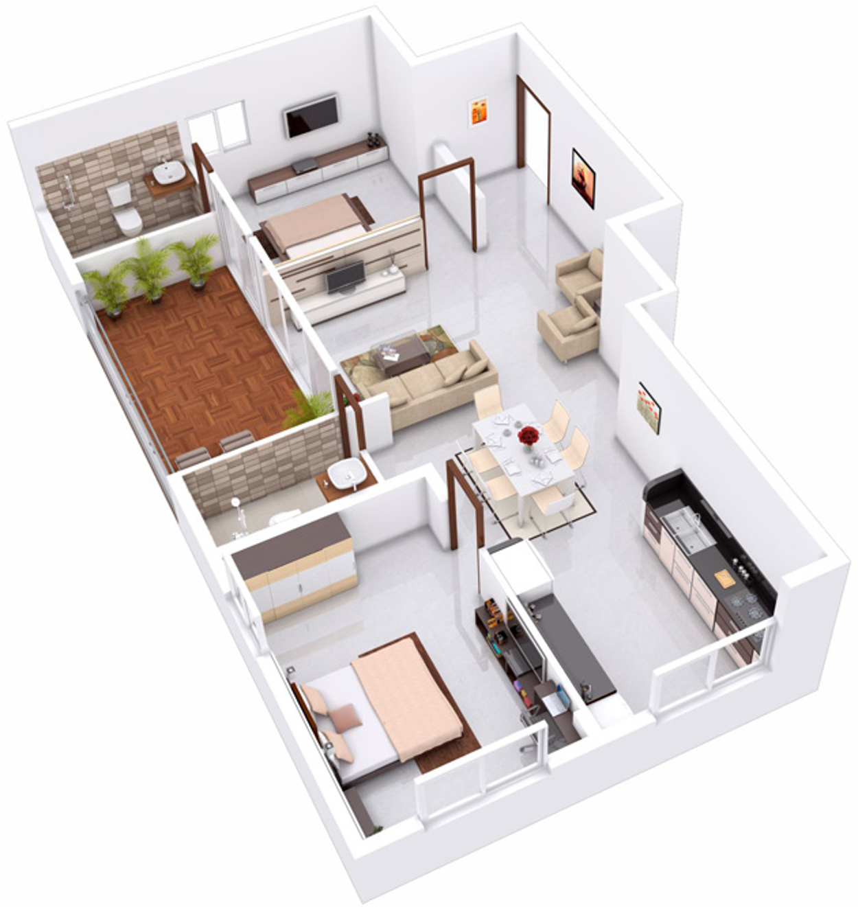 3DFloorPlan of Mahabaleshwara Classique Ebony