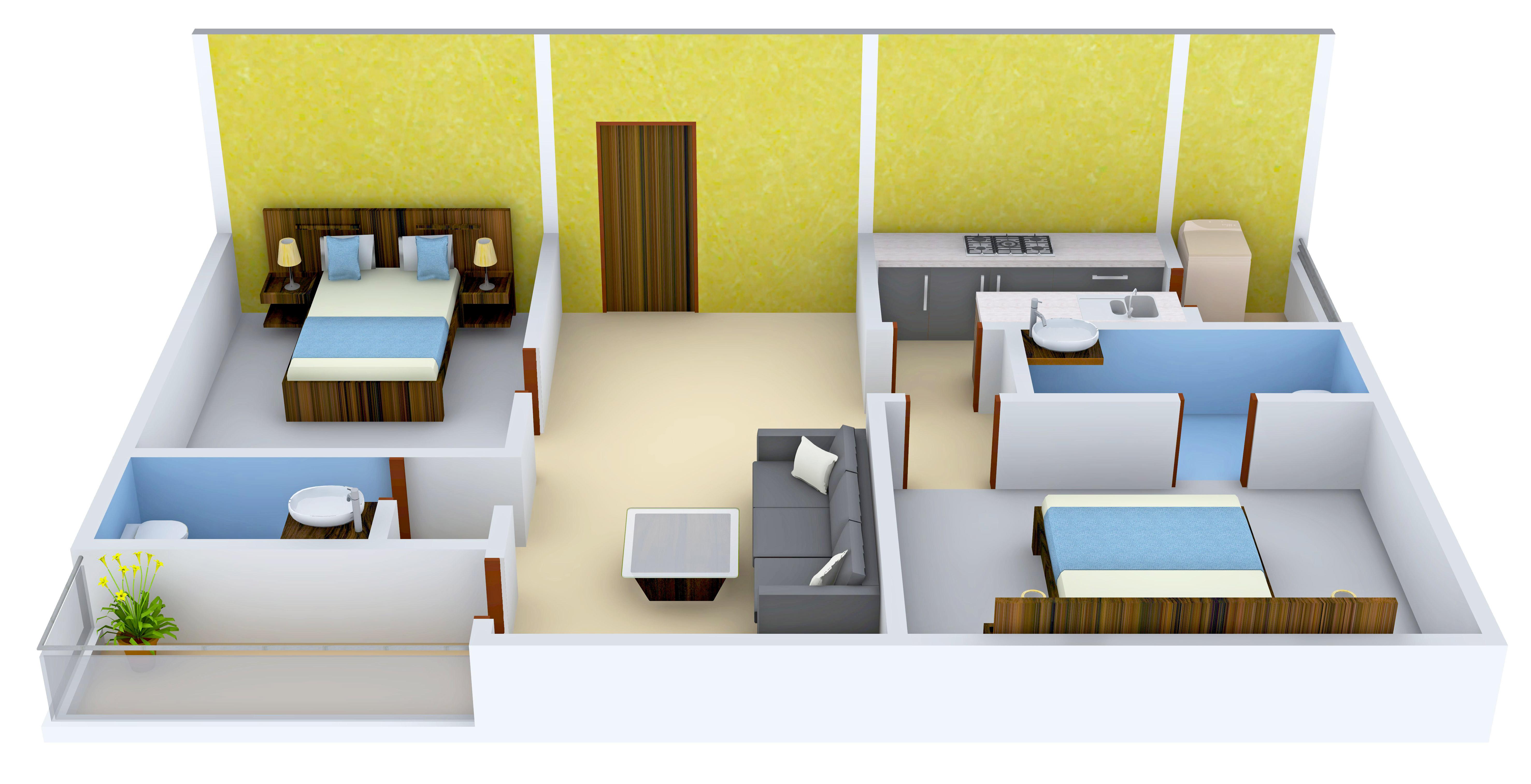 3DFloorPlan of SV Builders And Developers PR Green View