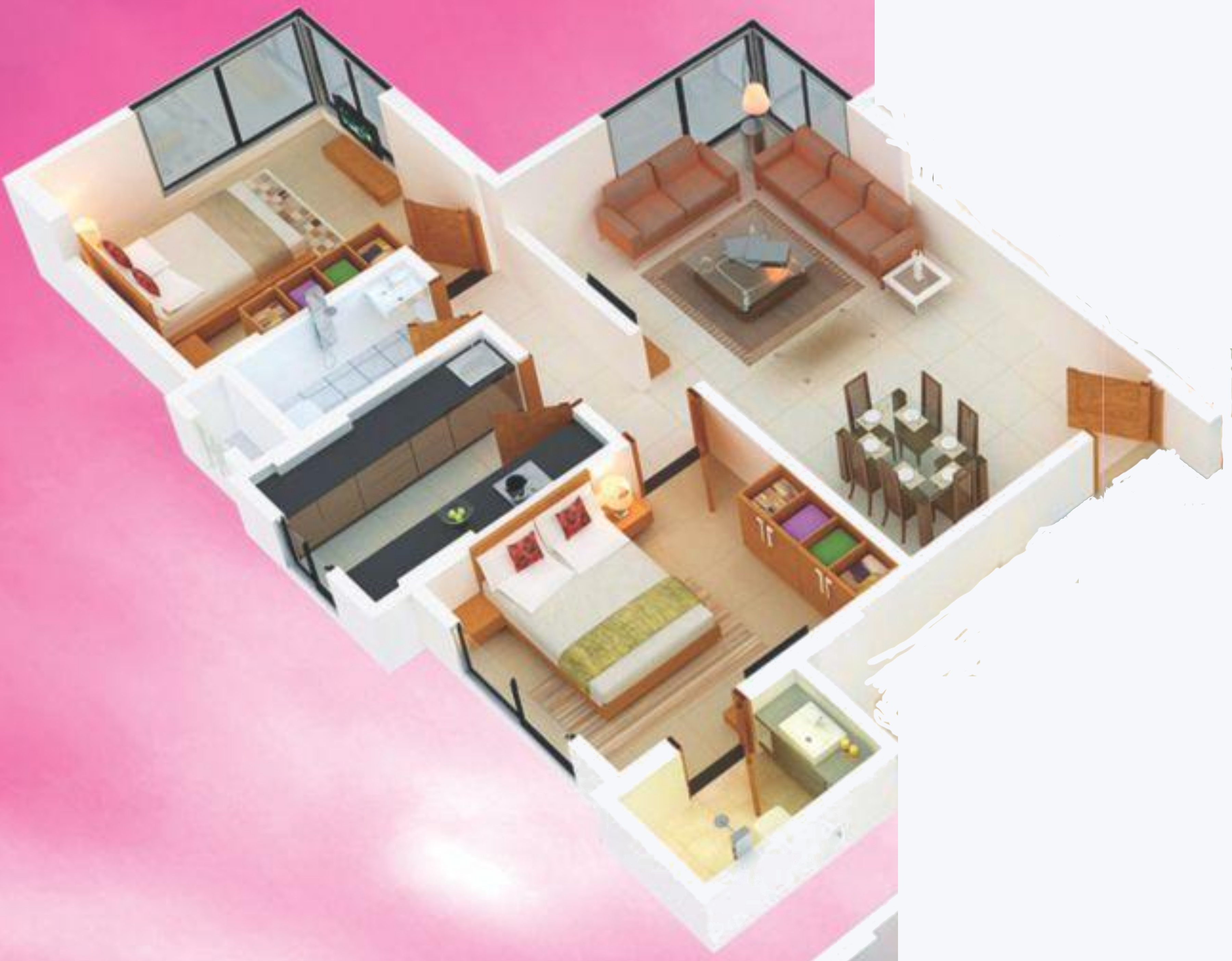 3DFloorPlan of V3 117 Residency