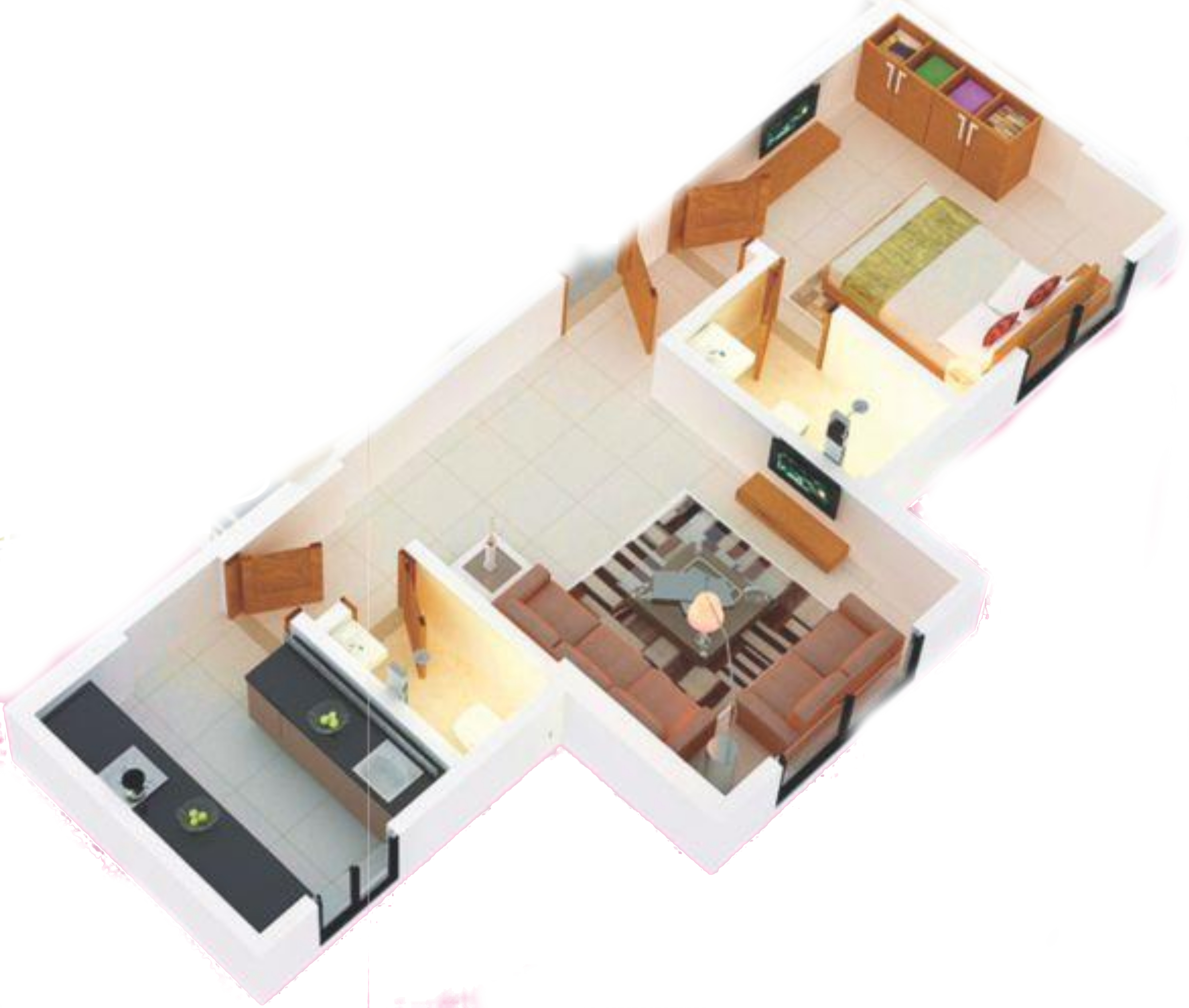 3DFloorPlan of V3 117 Residency