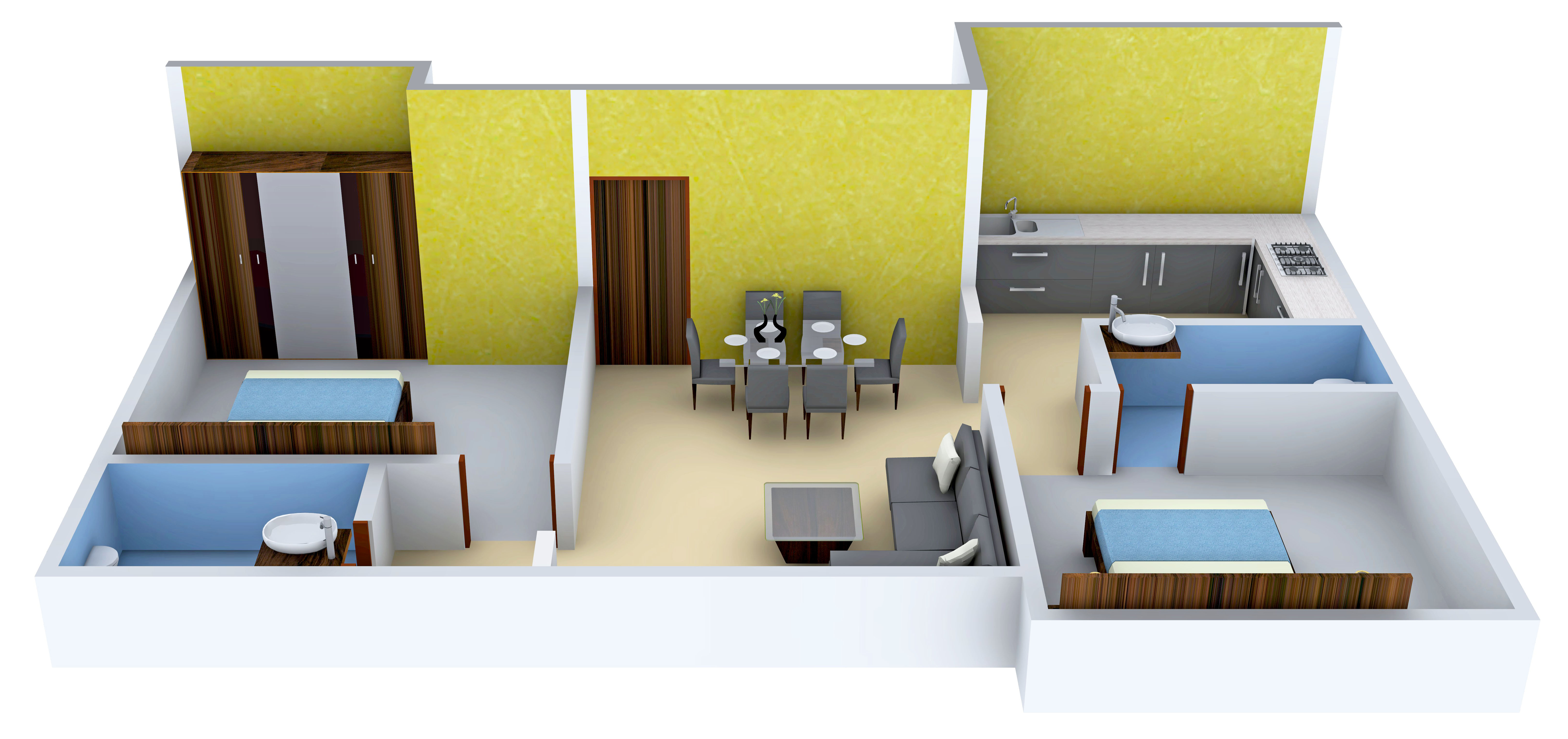 3DFloorPlan of JKB Royal Orchid