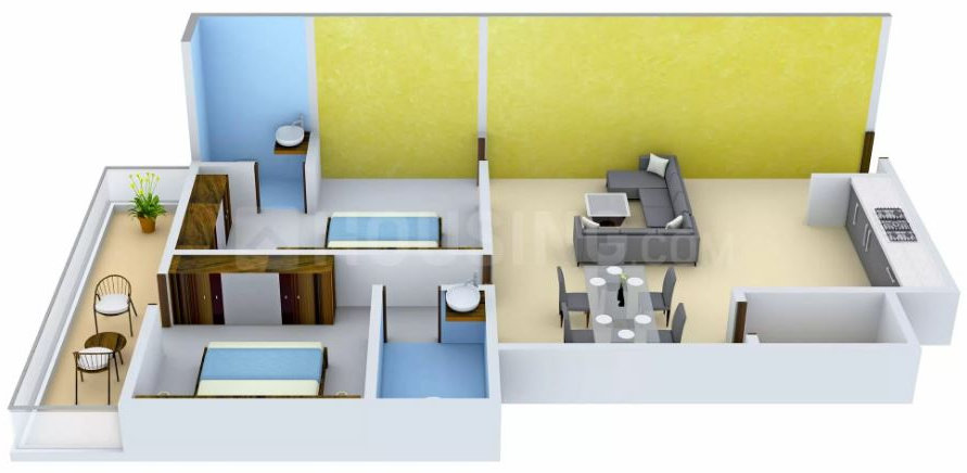 3DFloorPlan of SRC Sky Asta