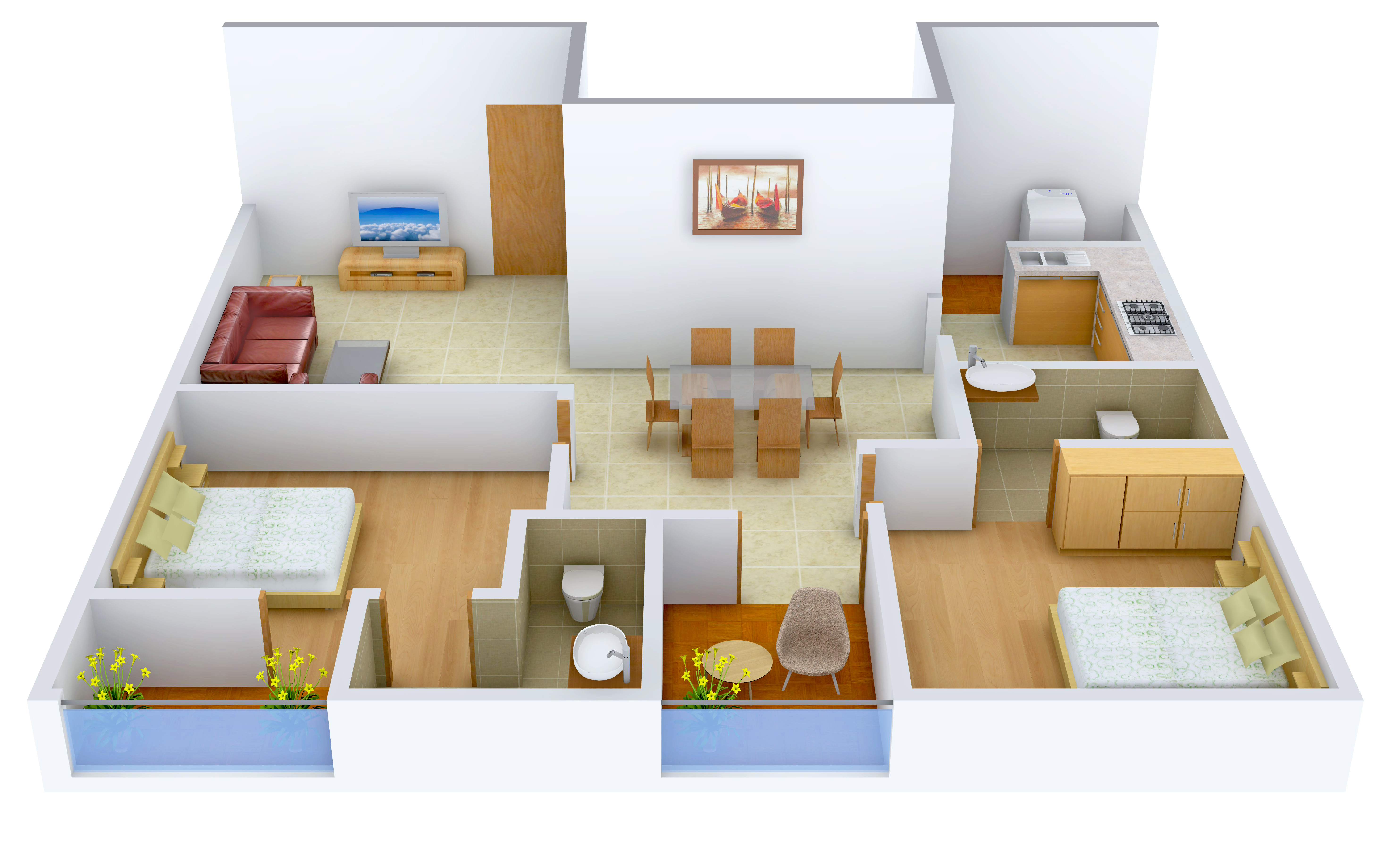 3DFloorPlan of Affinity Blossom