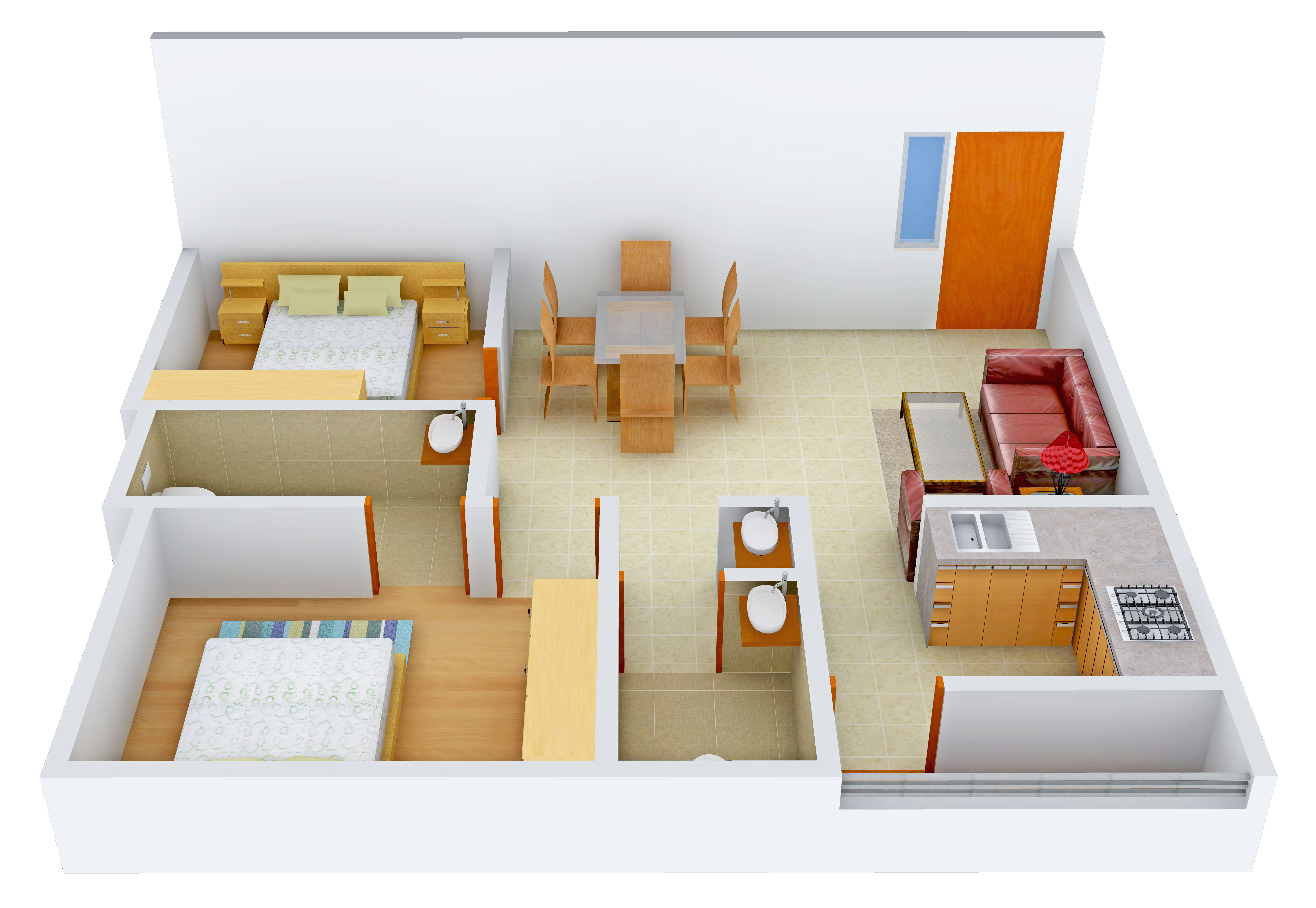 3DFloorPlan of Vijaya Sri Swamy Krupa