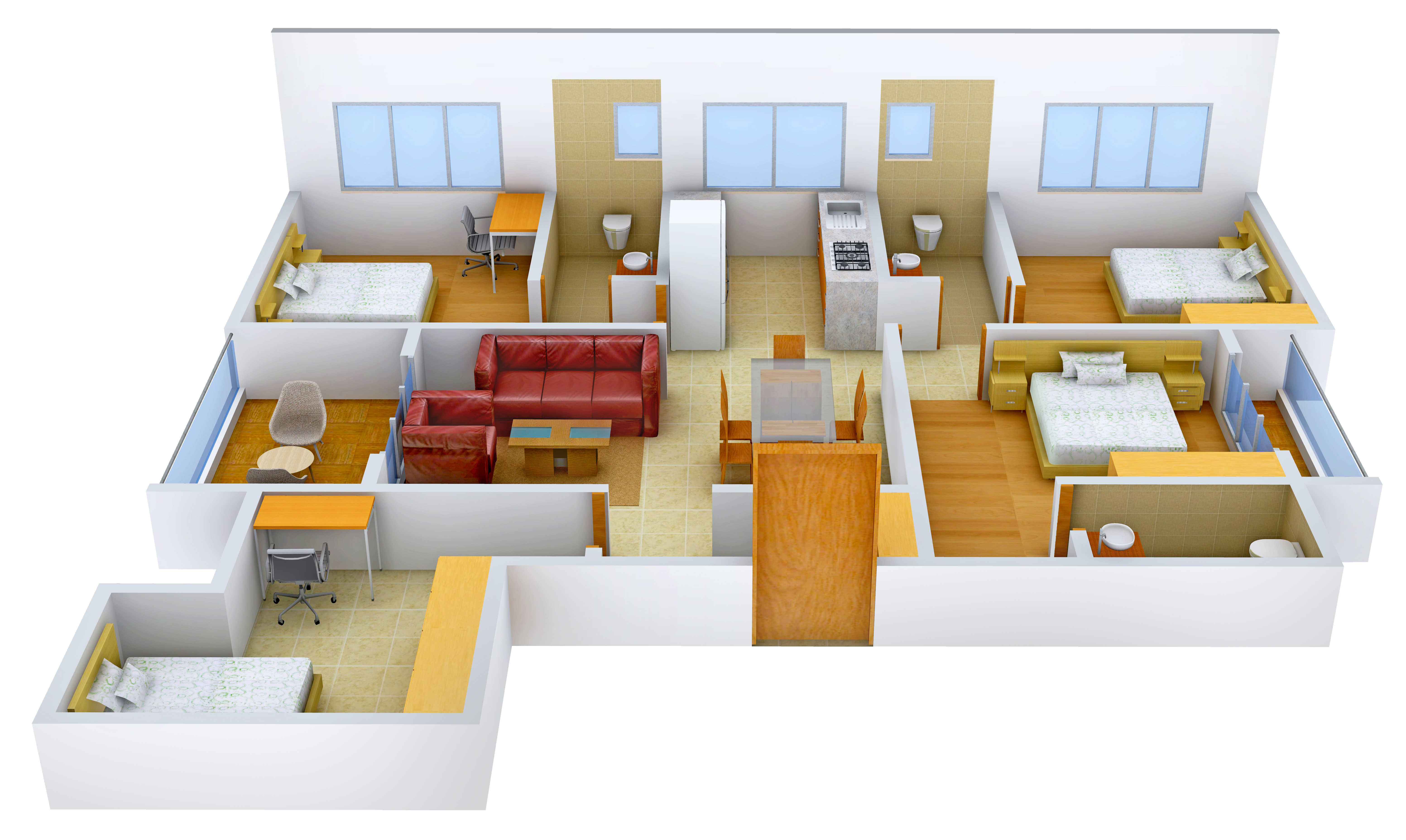 3DFloorPlan of Integrated Ahana