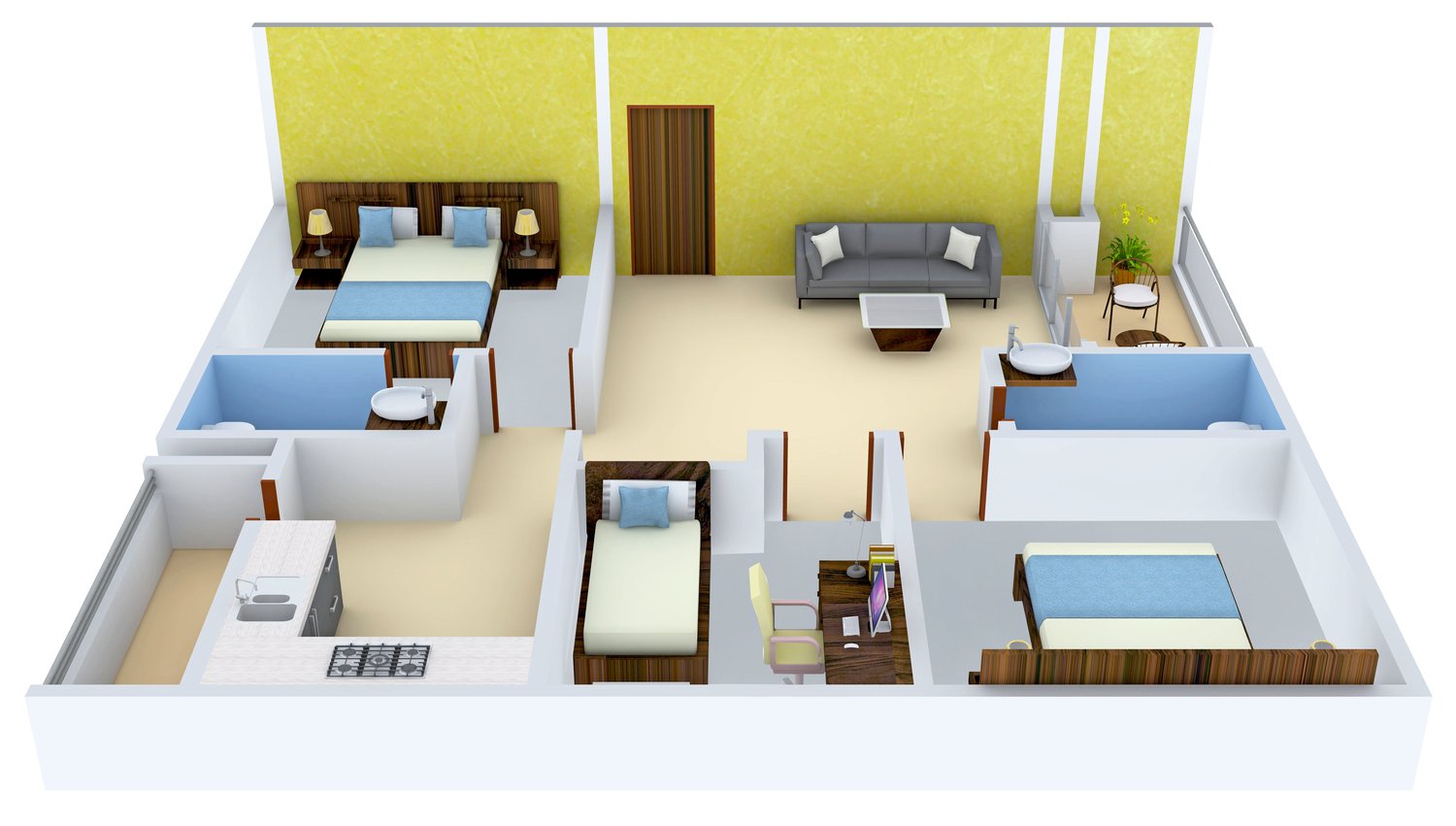 3DFloorPlan of SBR The Nest