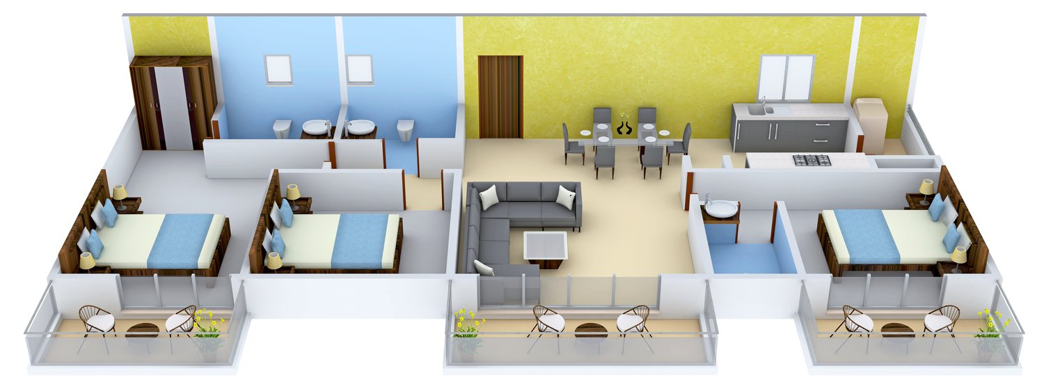 3DFloorPlan of SBR The Nest