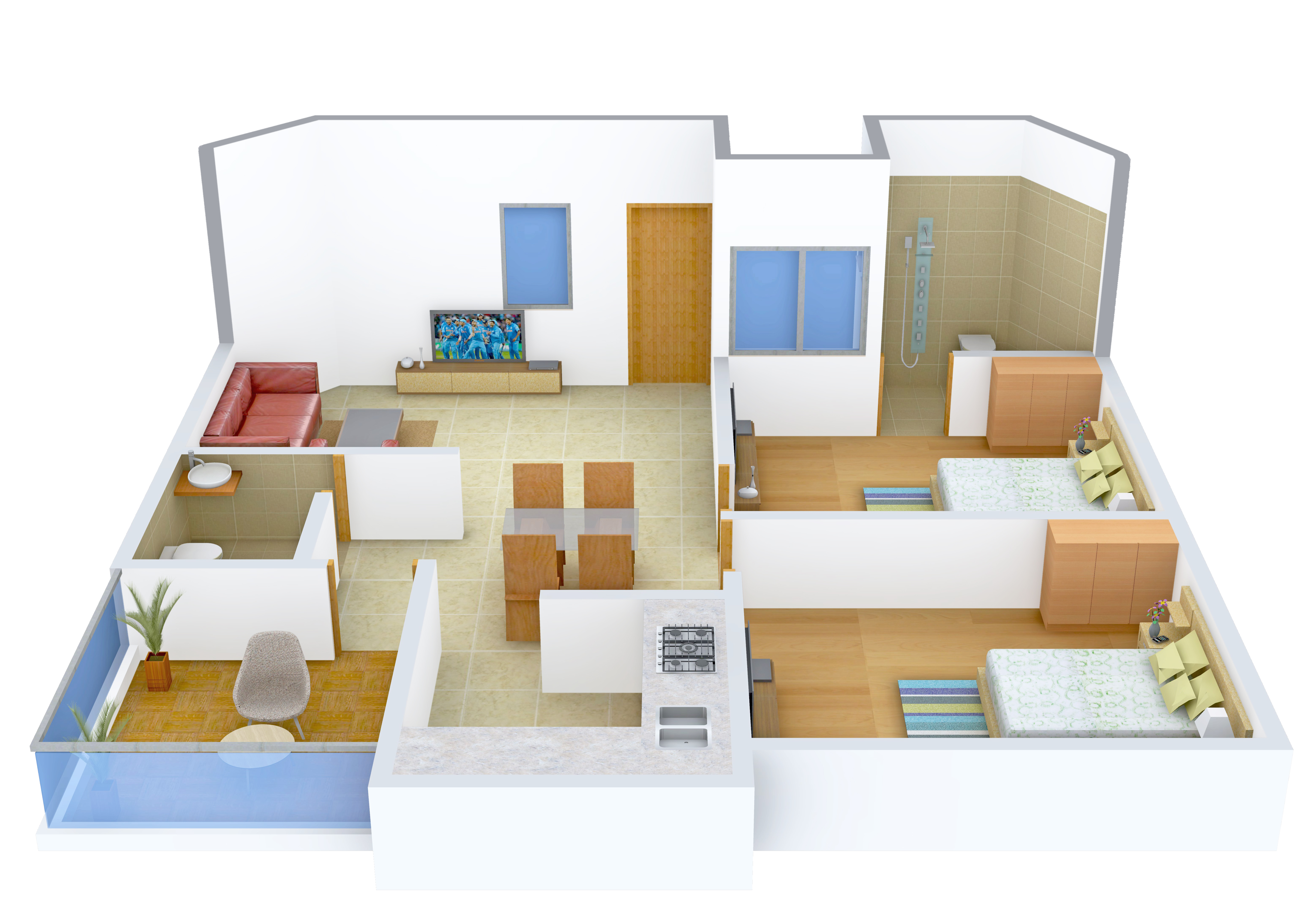 3DFloorPlan of Kamal Krishnanchal