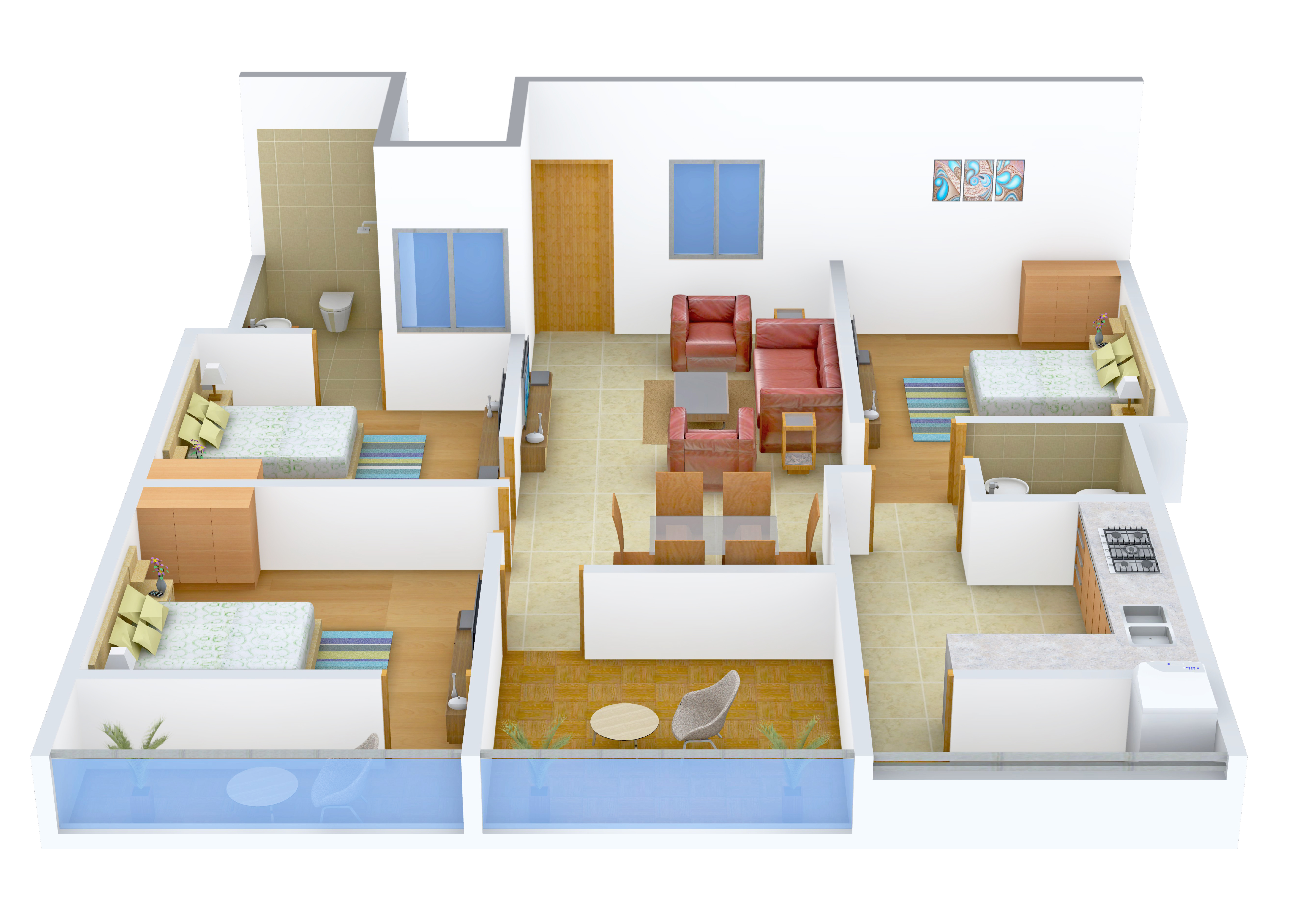 3DFloorPlan of Kamal Krishnanchal