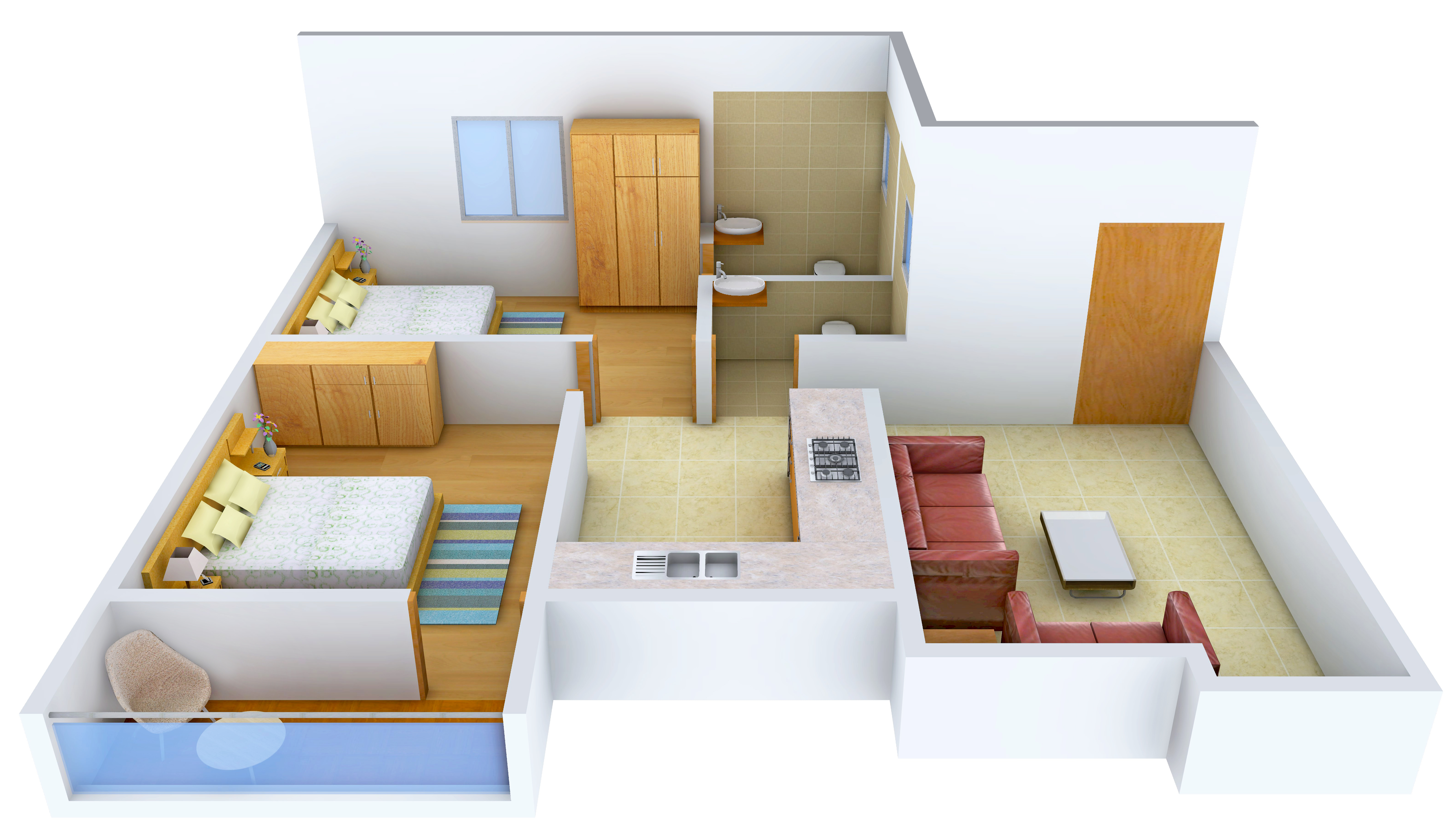 3DFloorPlan of Nirvana Devakis Flying Heights