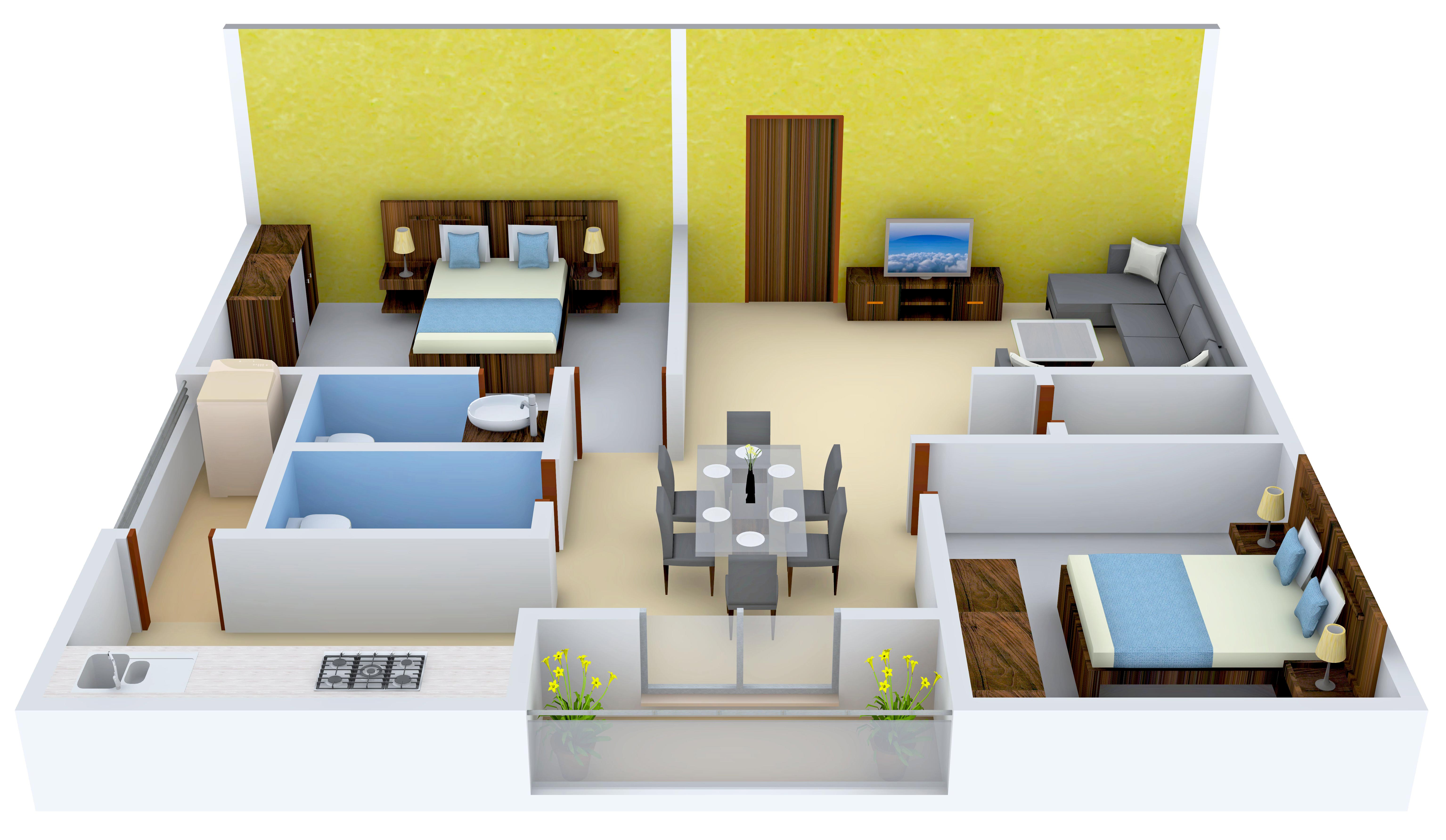 3DFloorPlan of Shriya Pearls