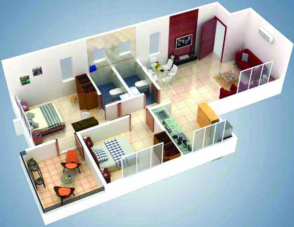 3DFloorPlan of Venkatesh Bliss