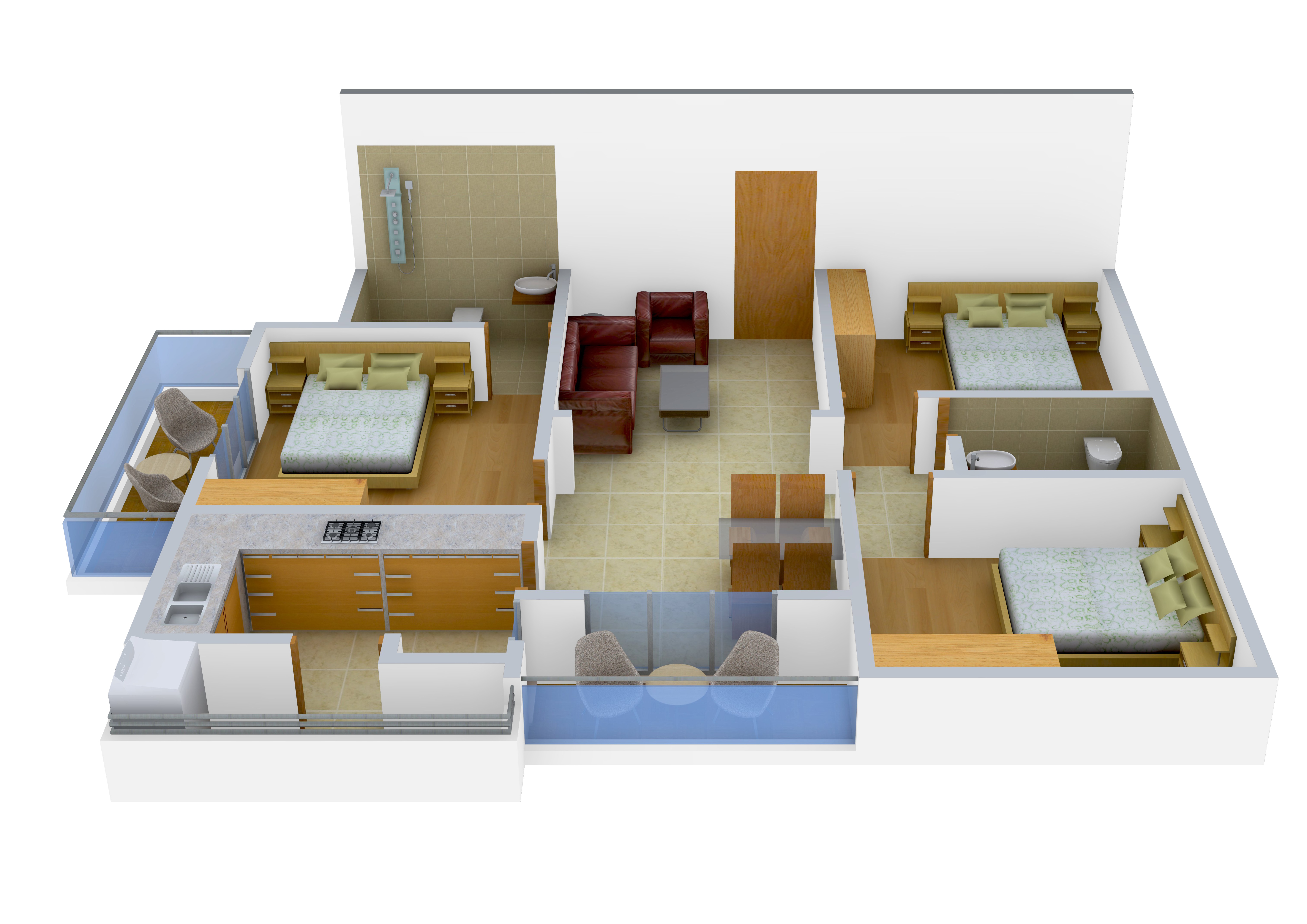 3DFloorPlan of DK Bridge Tower