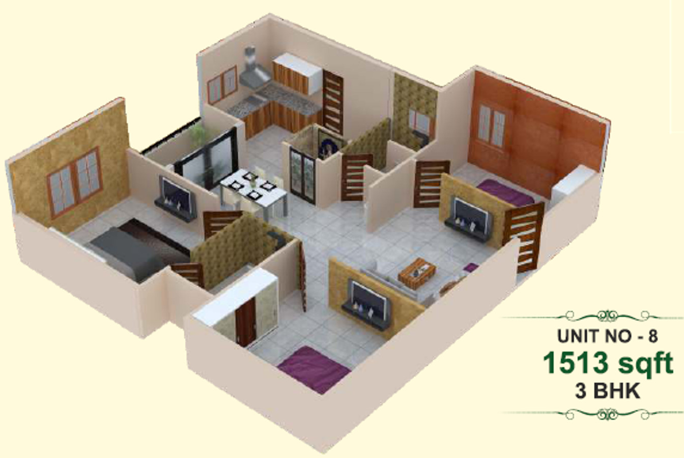 3DFloorPlan of Elegant Esplande
