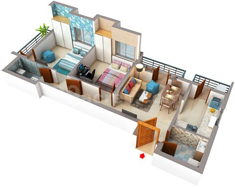 3DFloorPlan of GP Orange Blossom