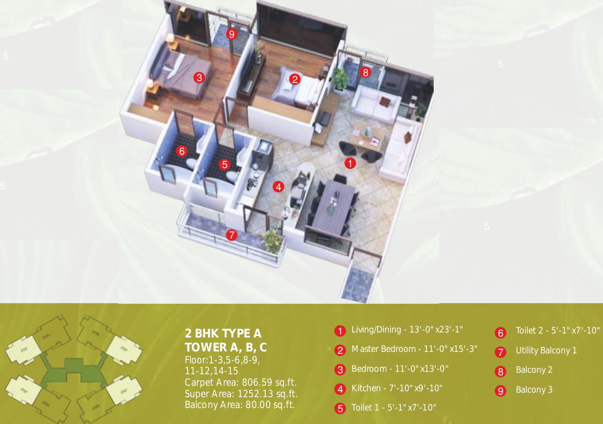3DFloorPlan of Raheja Vanya