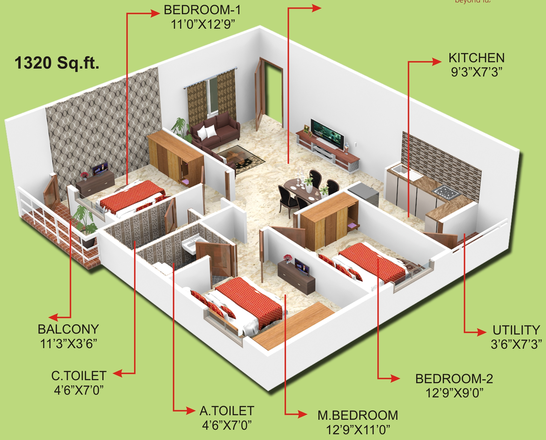 3DFloorPlan of LS Sony