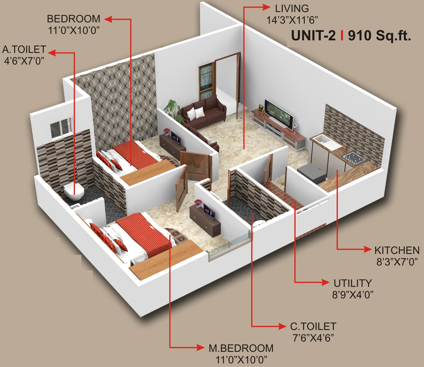 3DFloorPlan of LS Sony