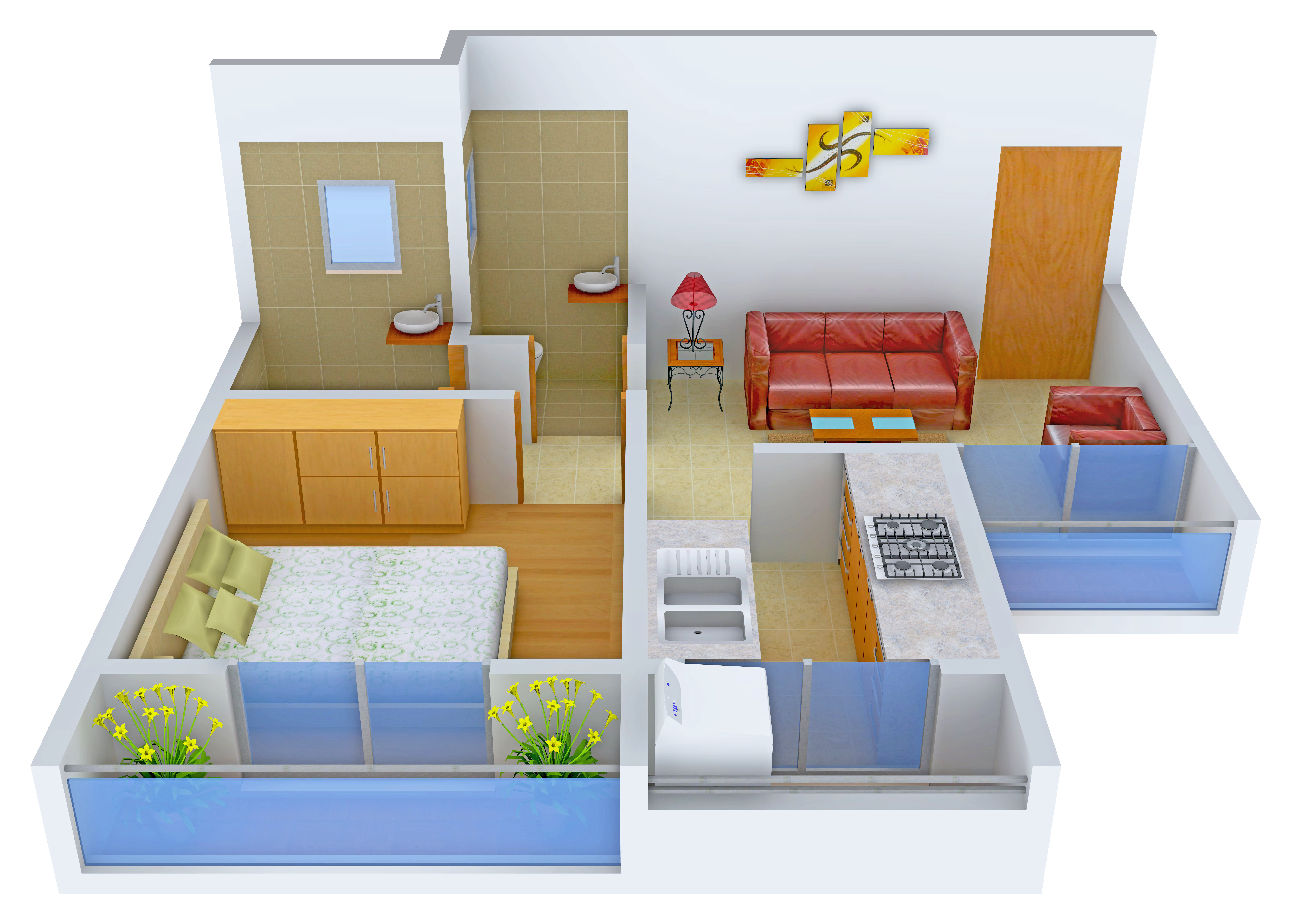 3DFloorPlan of Shubh Laxmi Paradise