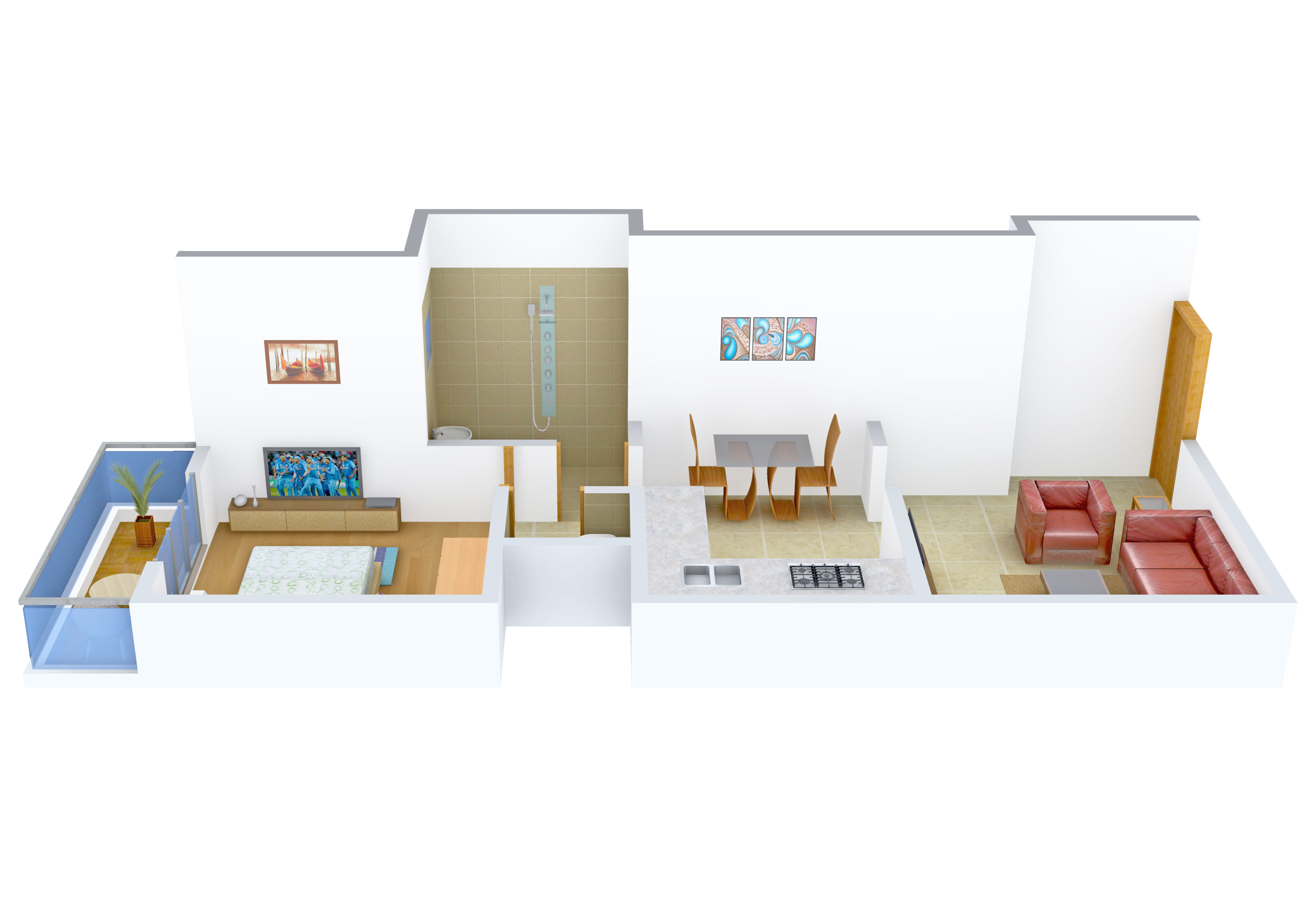 3DFloorPlan of Krishna Madhuban