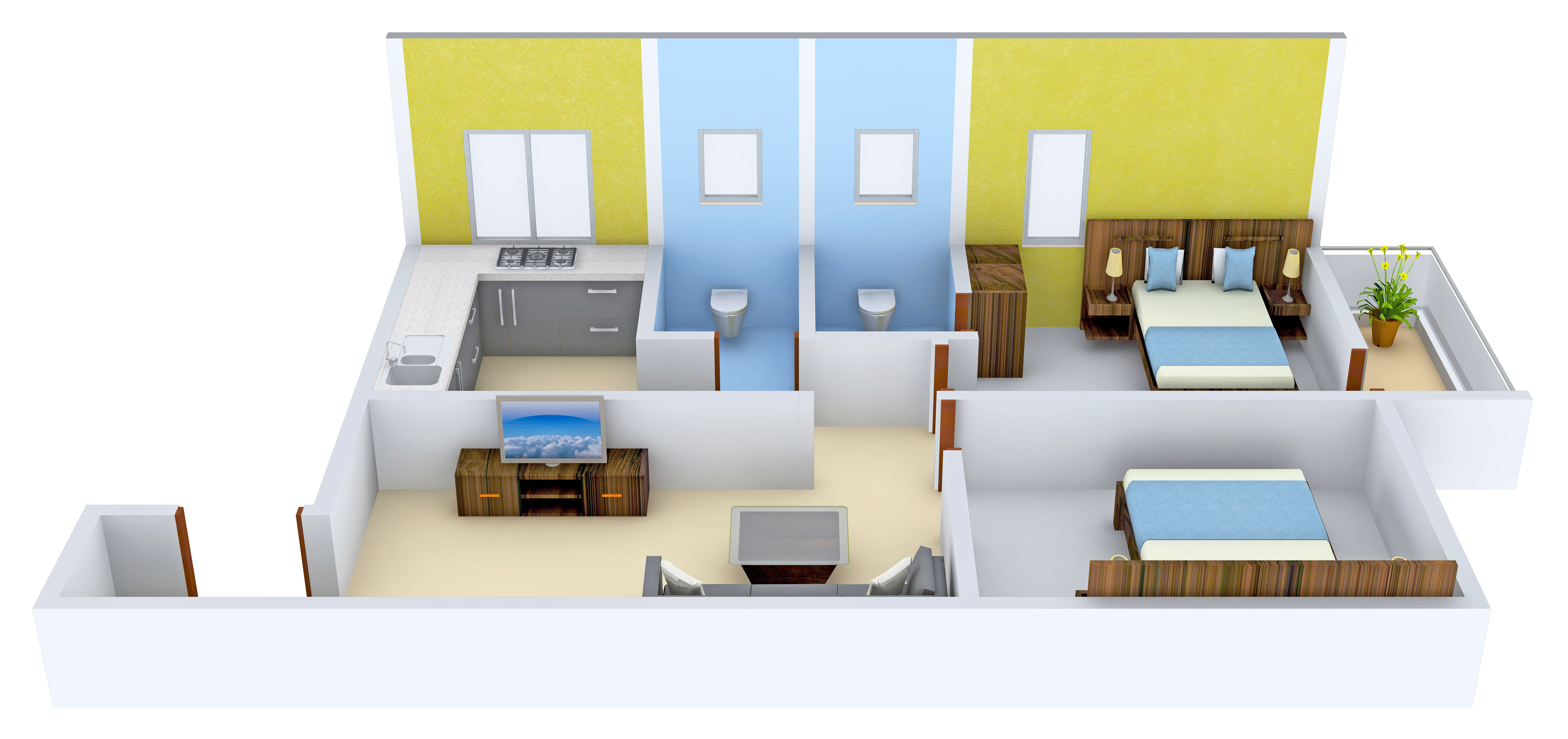 3DFloorPlan of Rohan Rohan Mathura