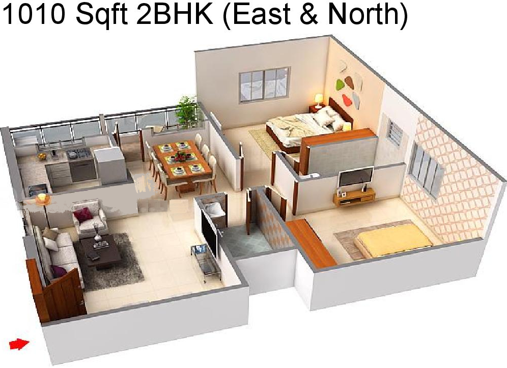 3DFloorPlan of Unitech Greens