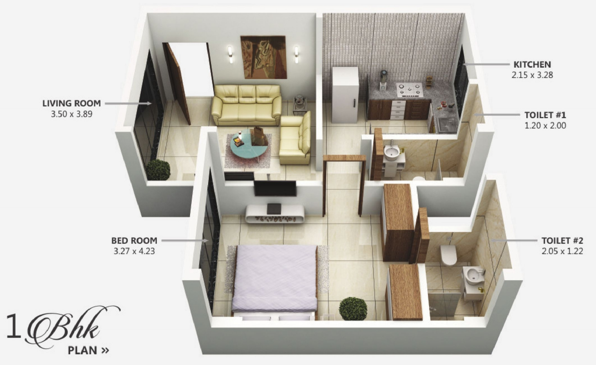3DFloorPlan of 22 Dhuleva