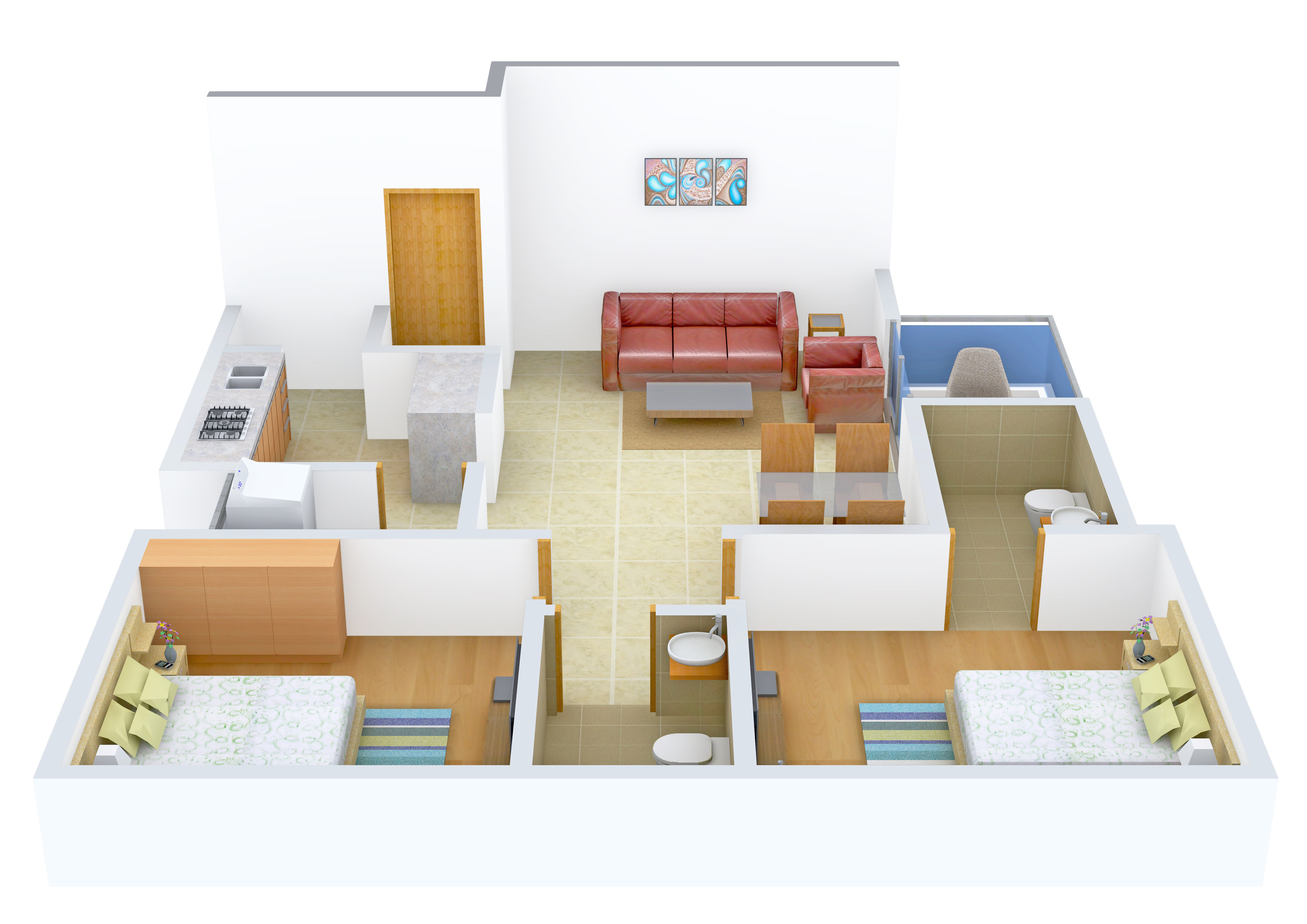 3DFloorPlan of Siddharth Icon
