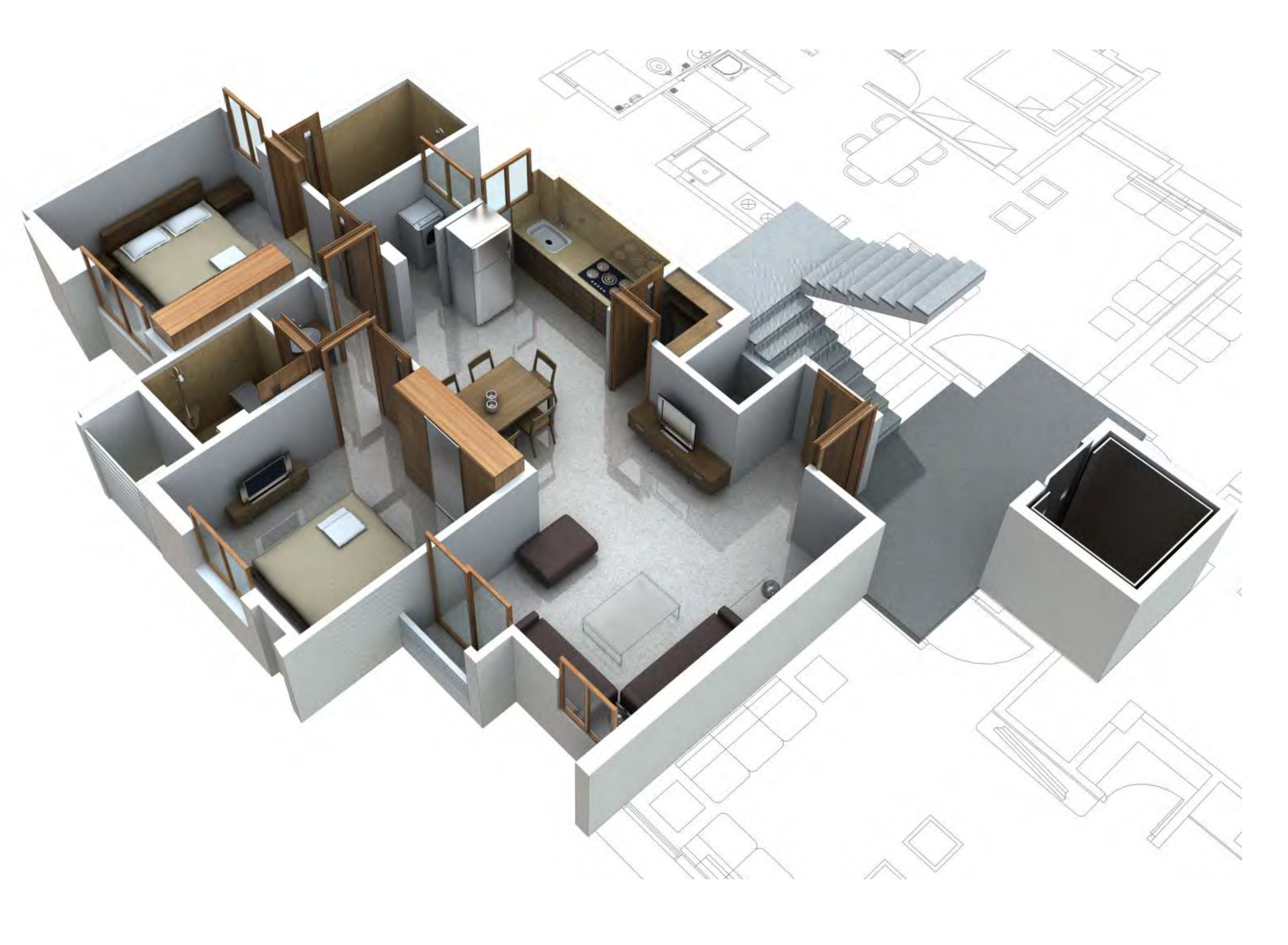 3DFloorPlan of Pratham Paradise Apartments