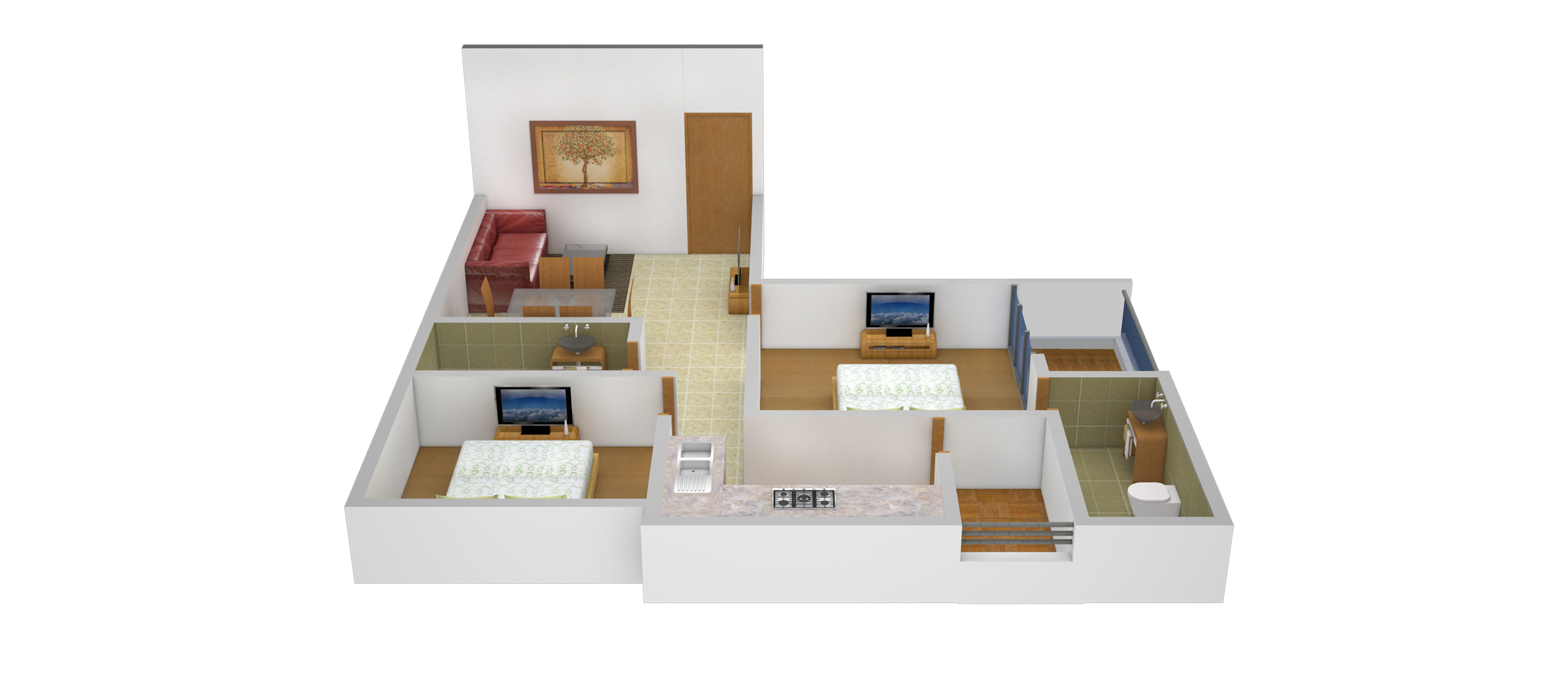 3DFloorPlan of Colorhomes Color Classic