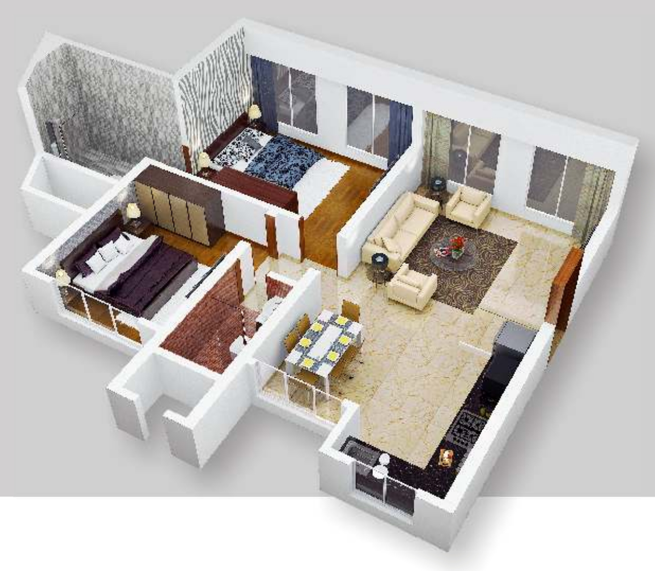 3DFloorPlan of Royal Pearl