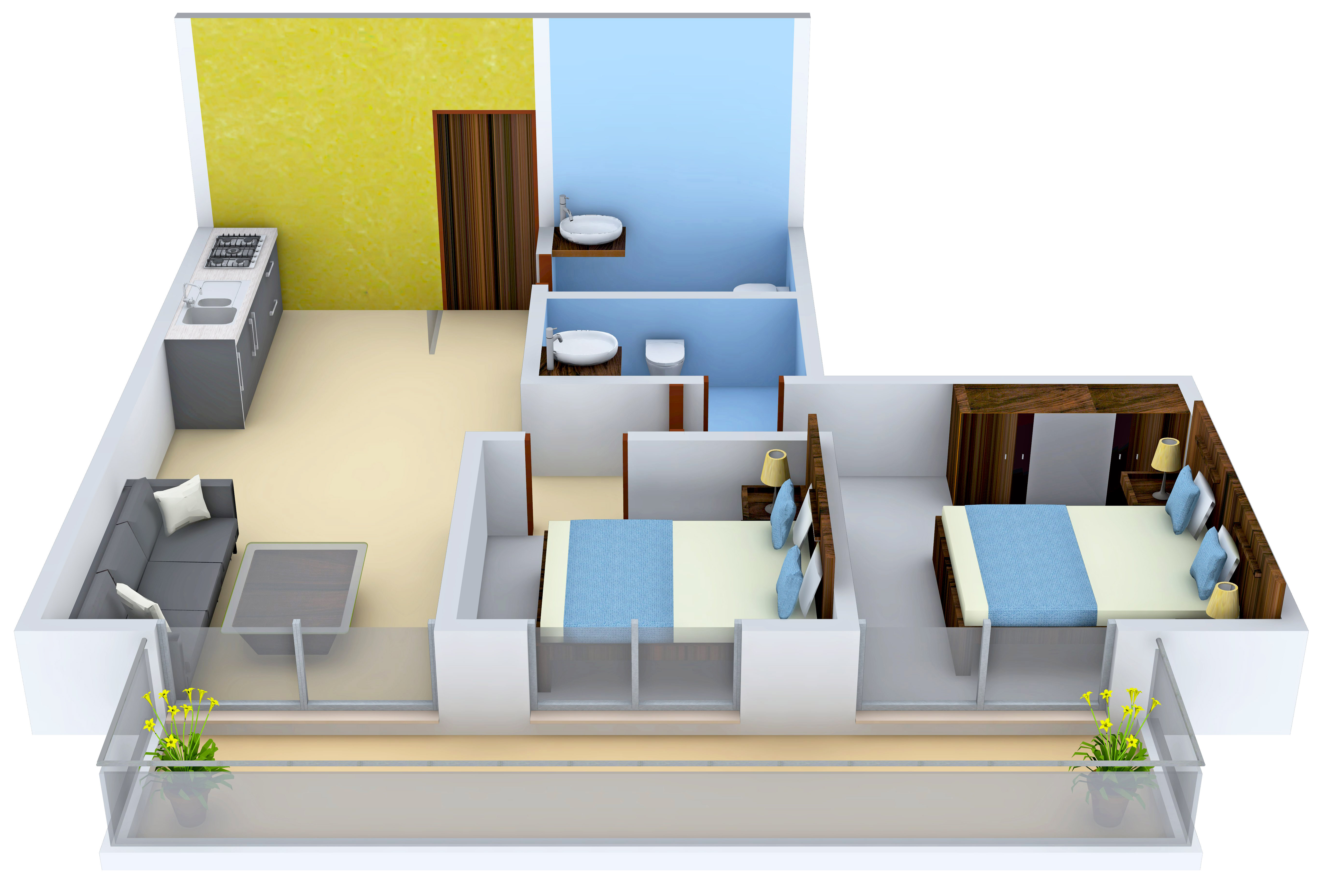 3DFloorPlan of Godrej The Suites