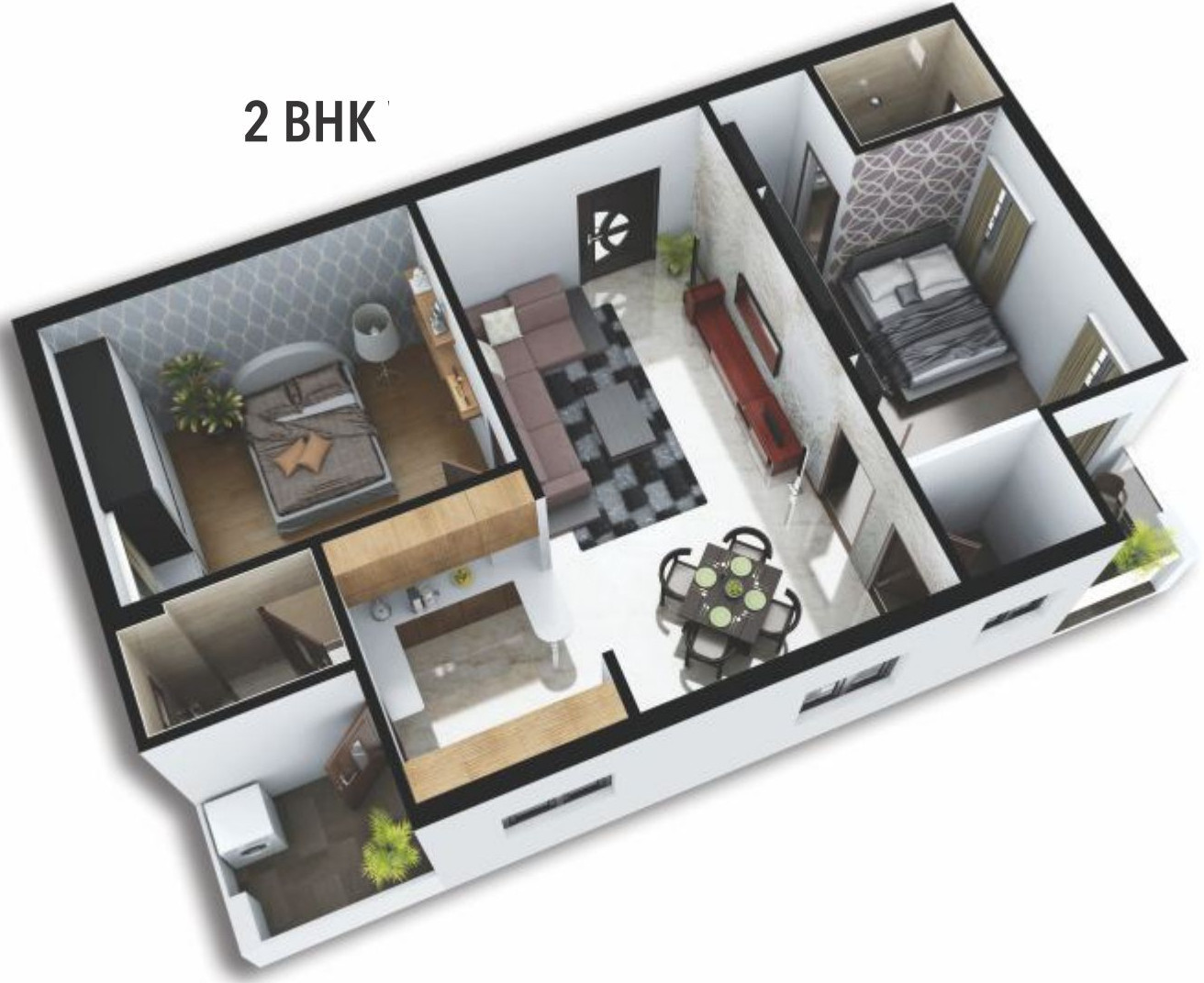 3DFloorPlan of Satya Mallikhaarjuna N Clave