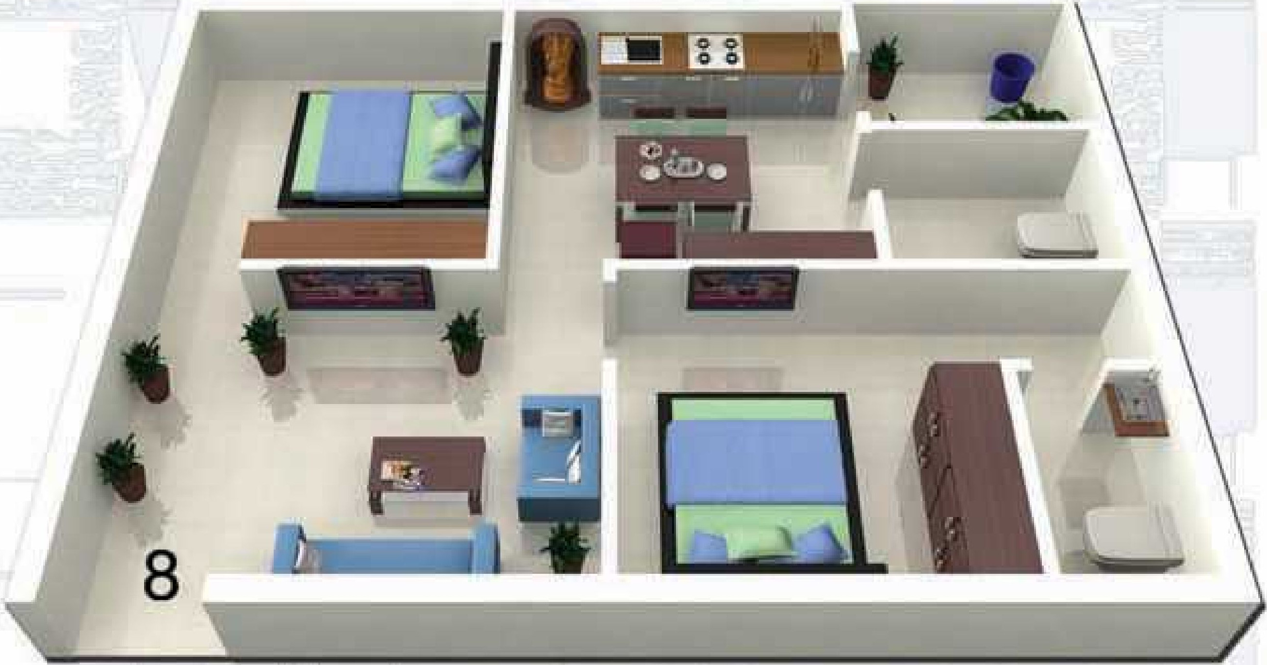 3DFloorPlan of Satya Comforts