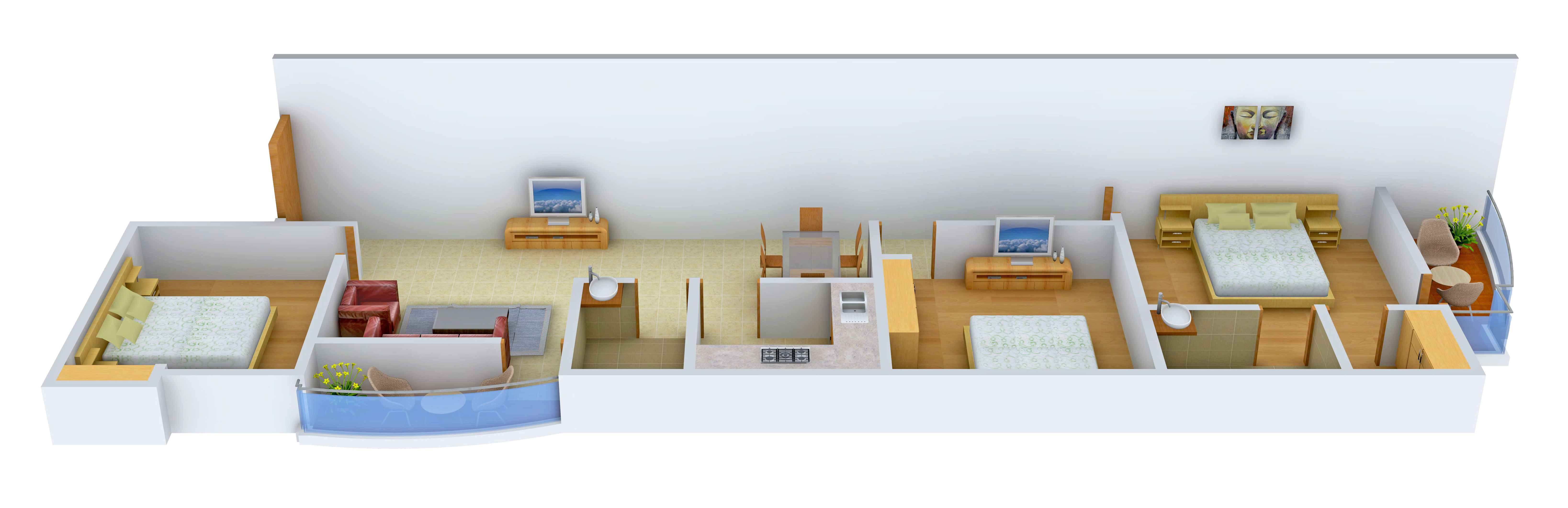 3DFloorPlan of Lakhan Heritage