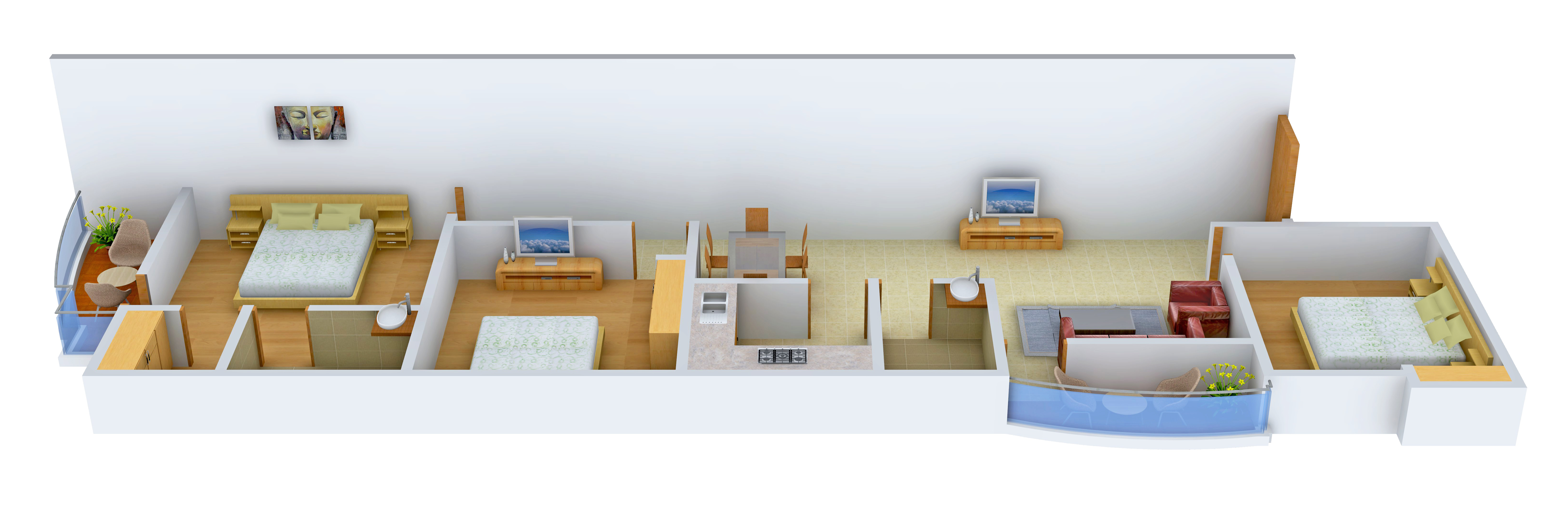 3DFloorPlan of Lakhan Heritage