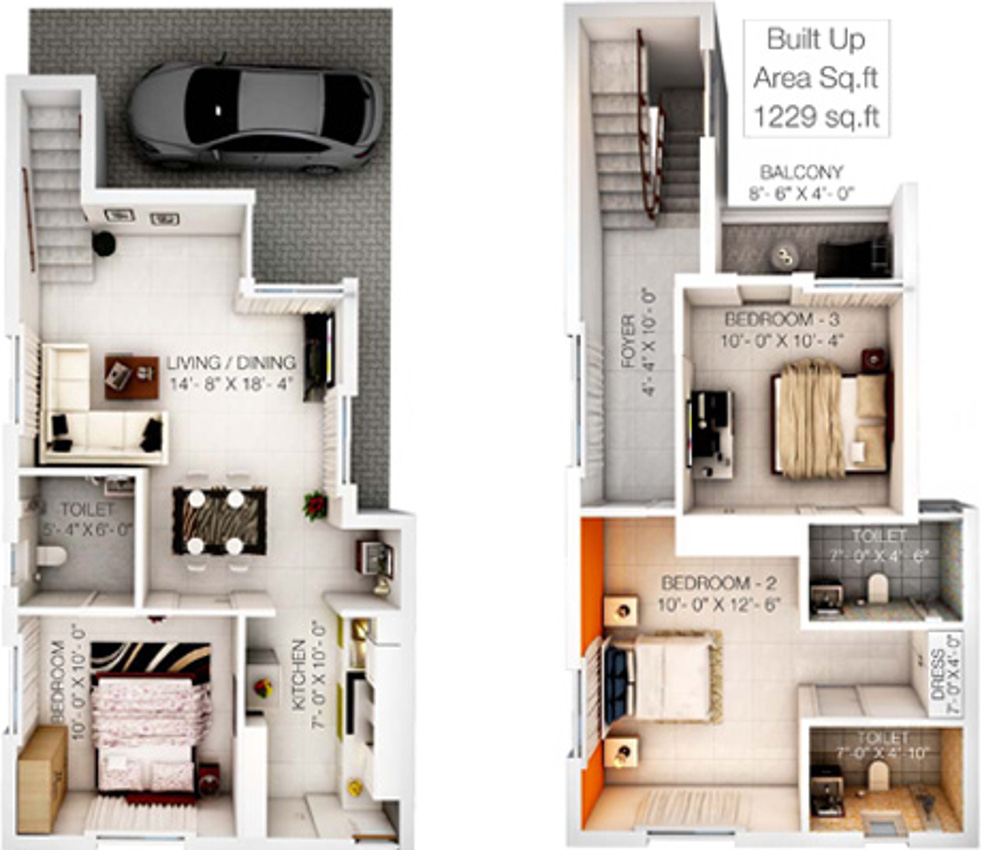 3DFloorPlan of St Angelos The White Villas