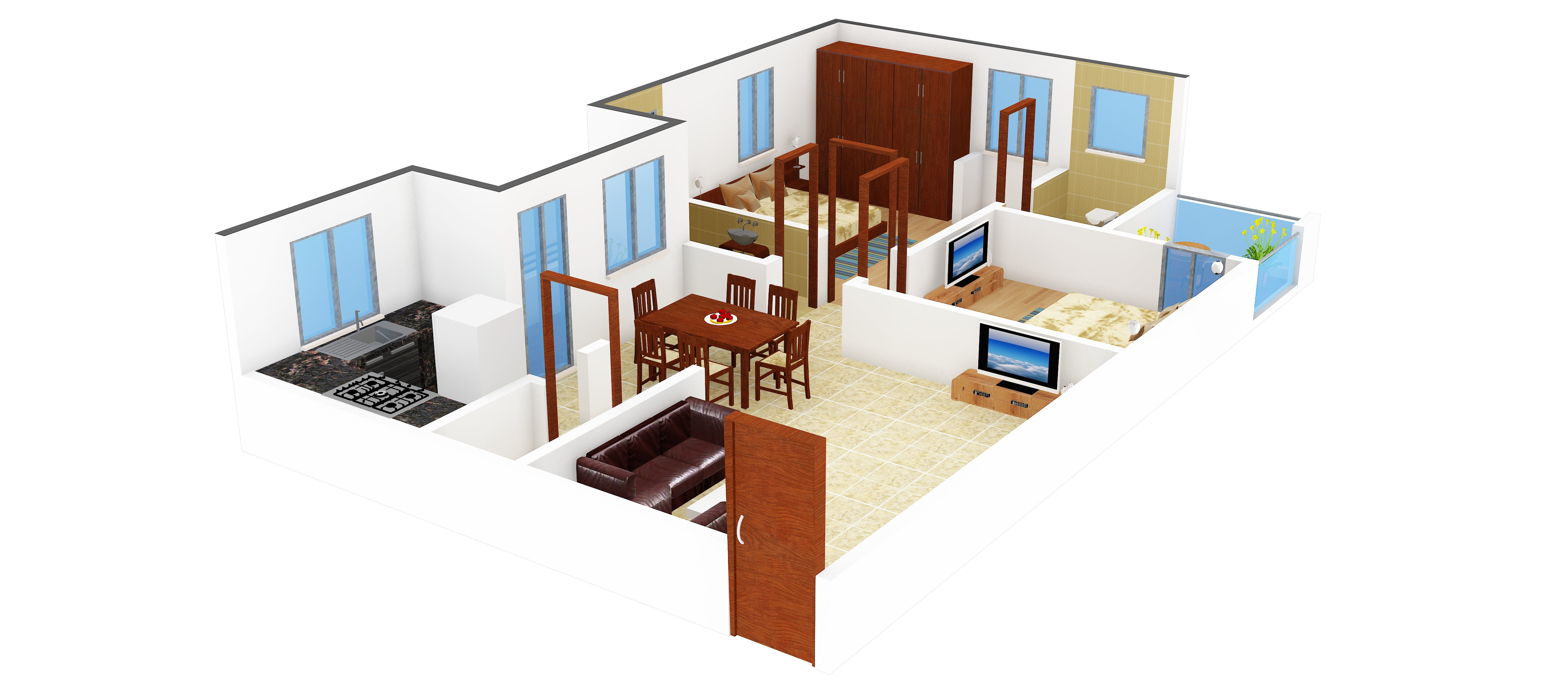 3DFloorPlan of Balaji Towers