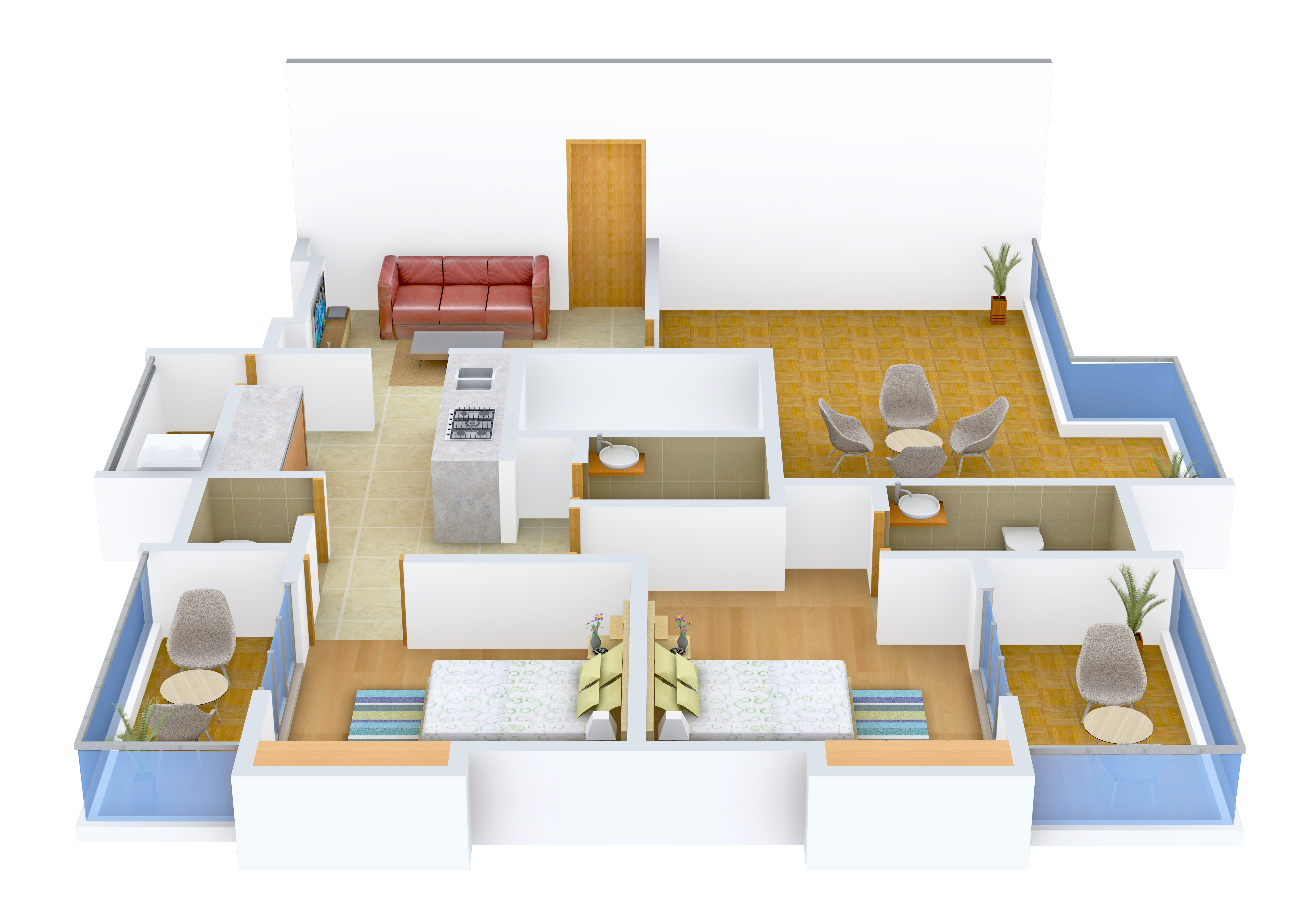 3DFloorPlan of Rays Lake Homes
