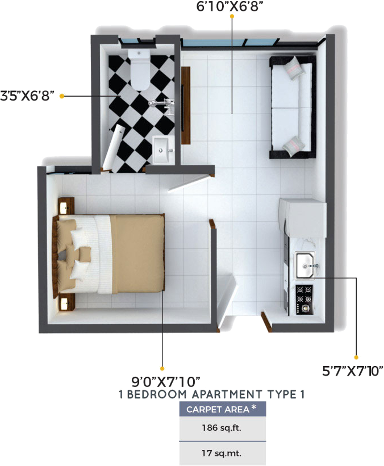 3DFloorPlan of Xrbia Chembur Central