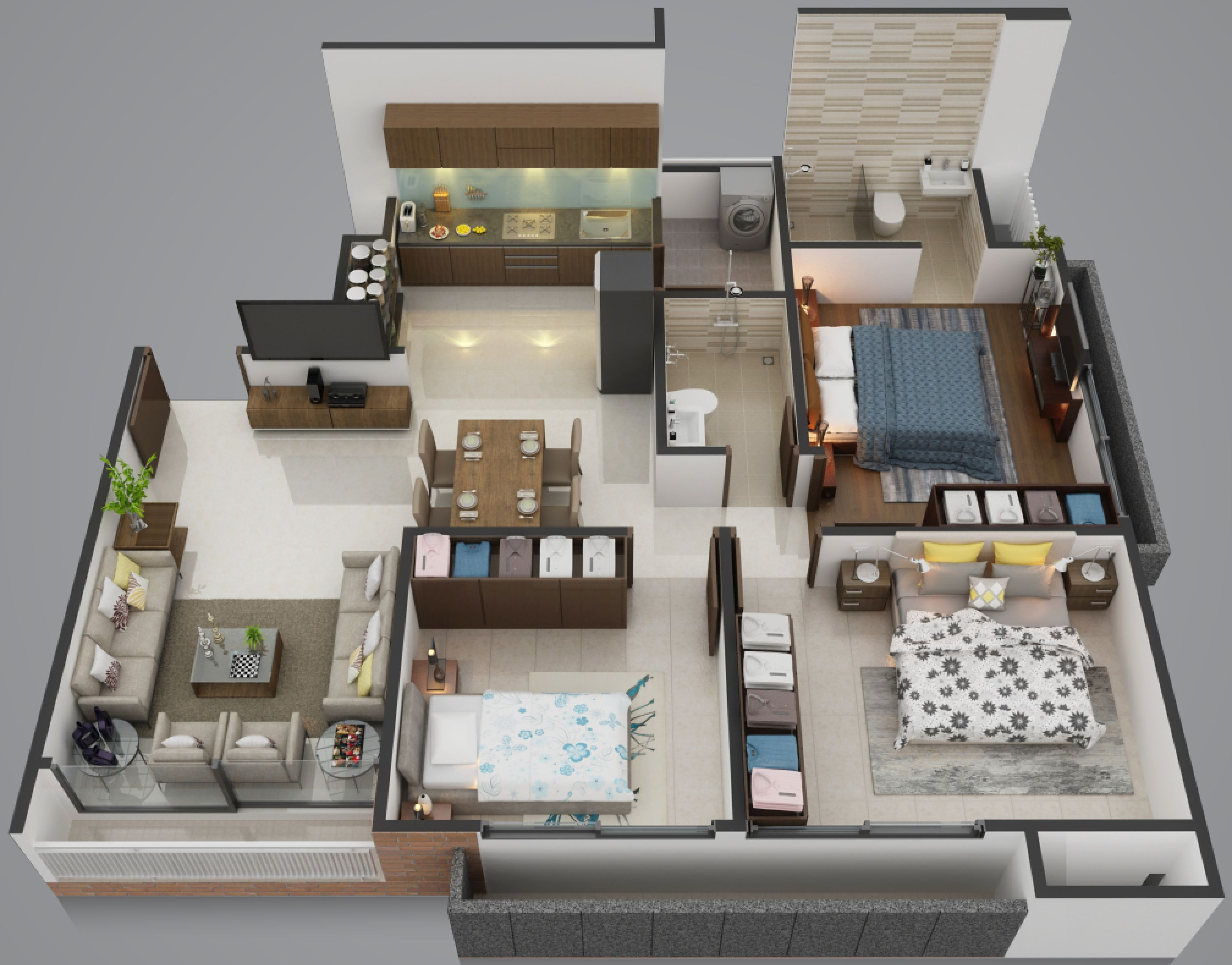 3DFloorPlan of R Sheladia Palash Residences