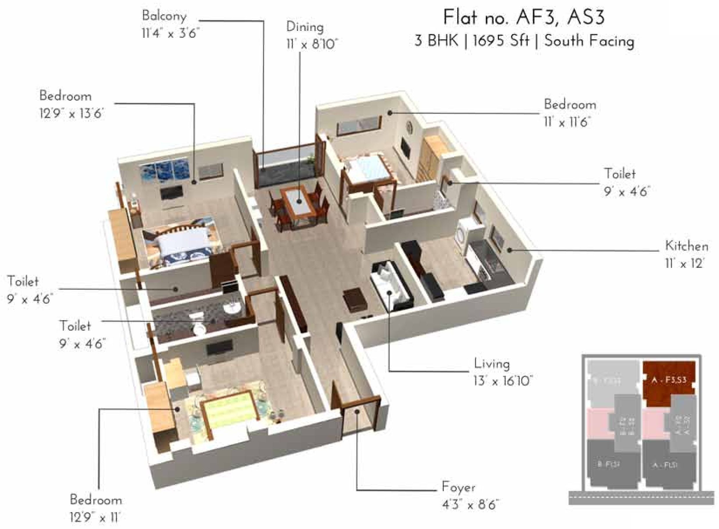 3DFloorPlan of RS Luminous