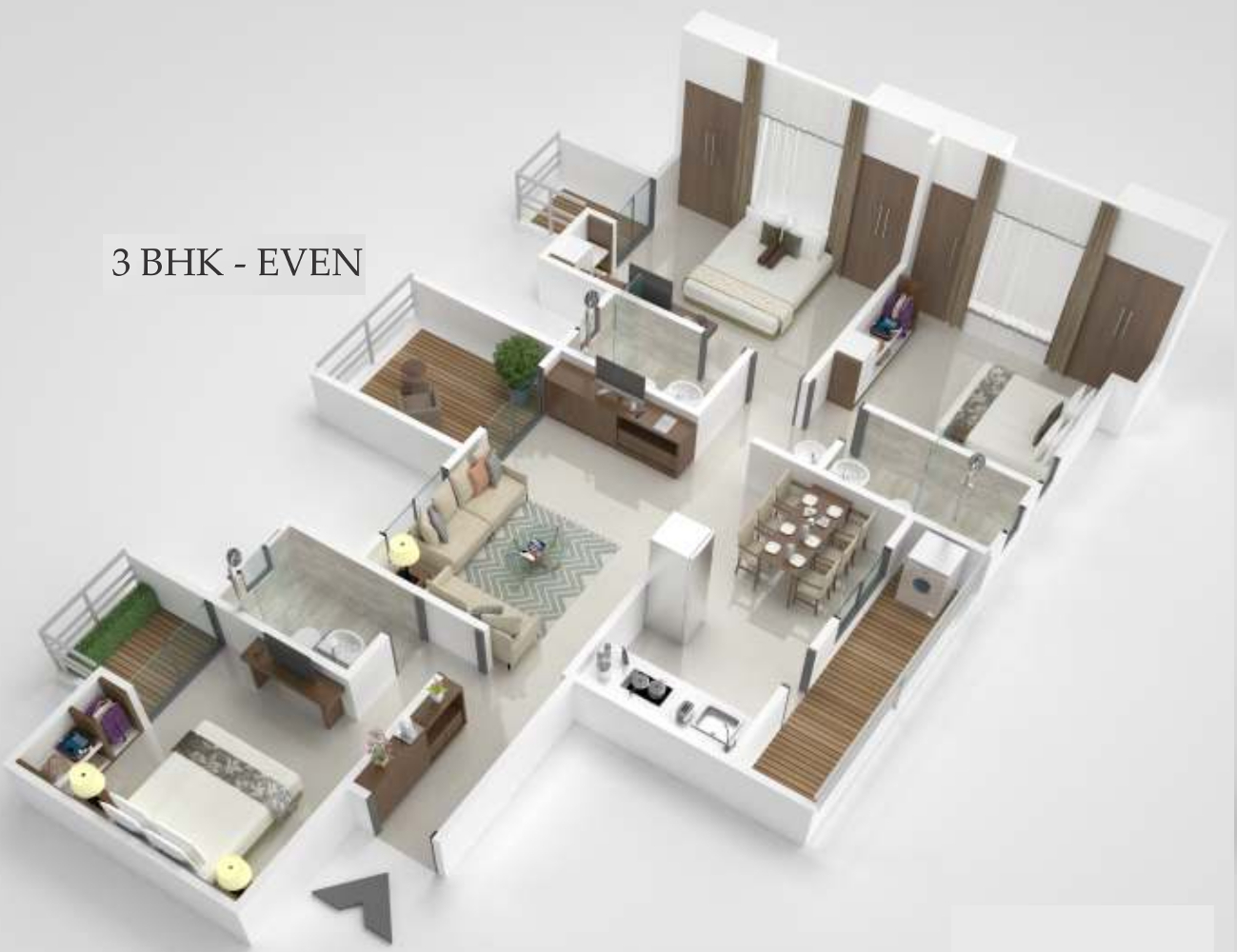 3DFloorPlan of Suyog Padmavati Hills