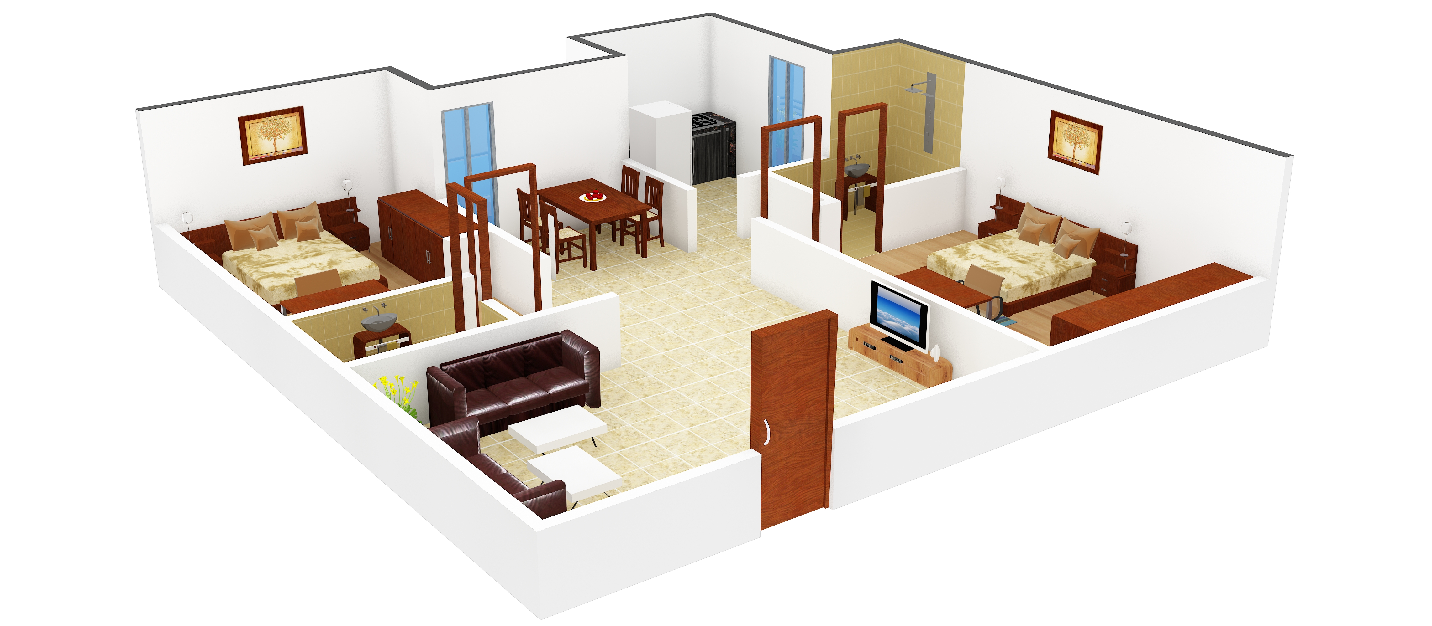 3DFloorPlan of Avantika Indravathi