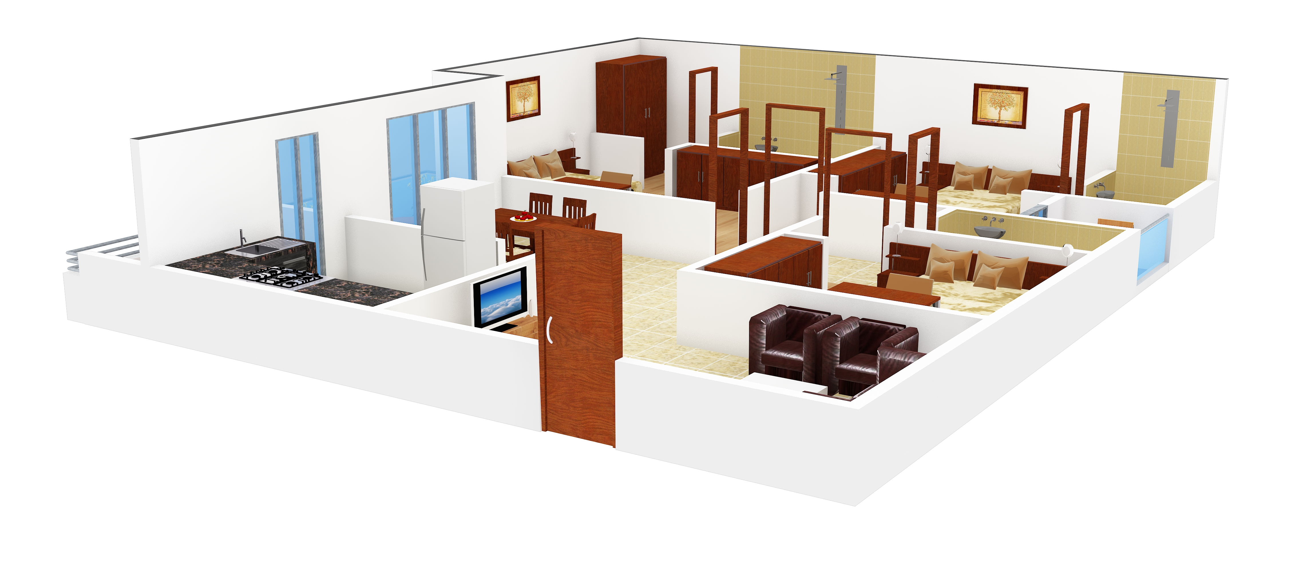 3DFloorPlan of Avantika Indravathi