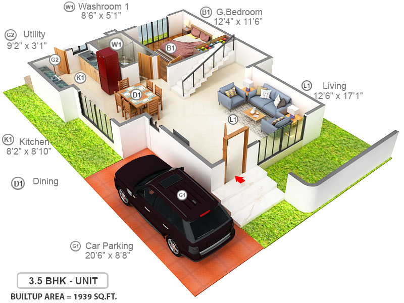 3DFloorPlan of NVT Mystic Garden