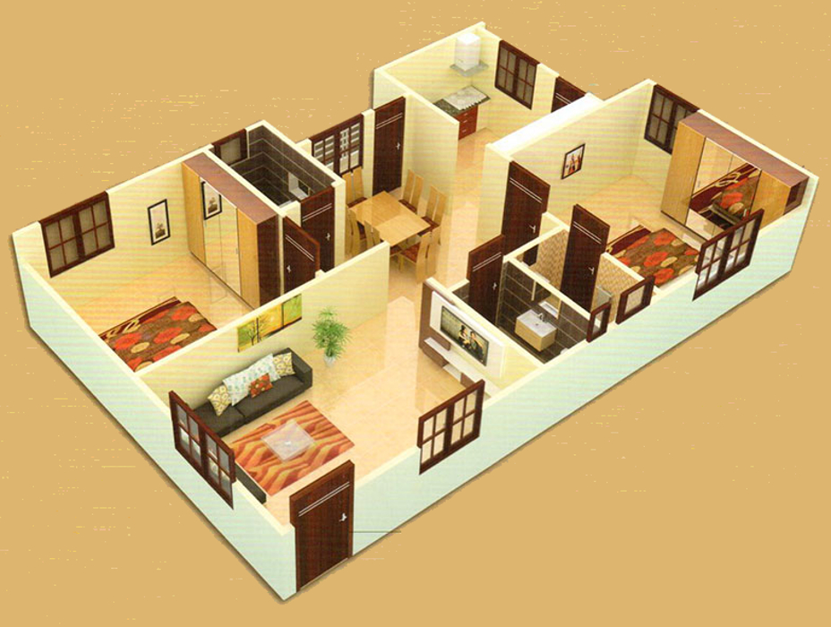 3DFloorPlan of Umas Sapphire Heights