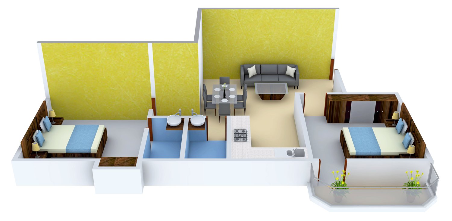3DFloorPlan of Happy Garden