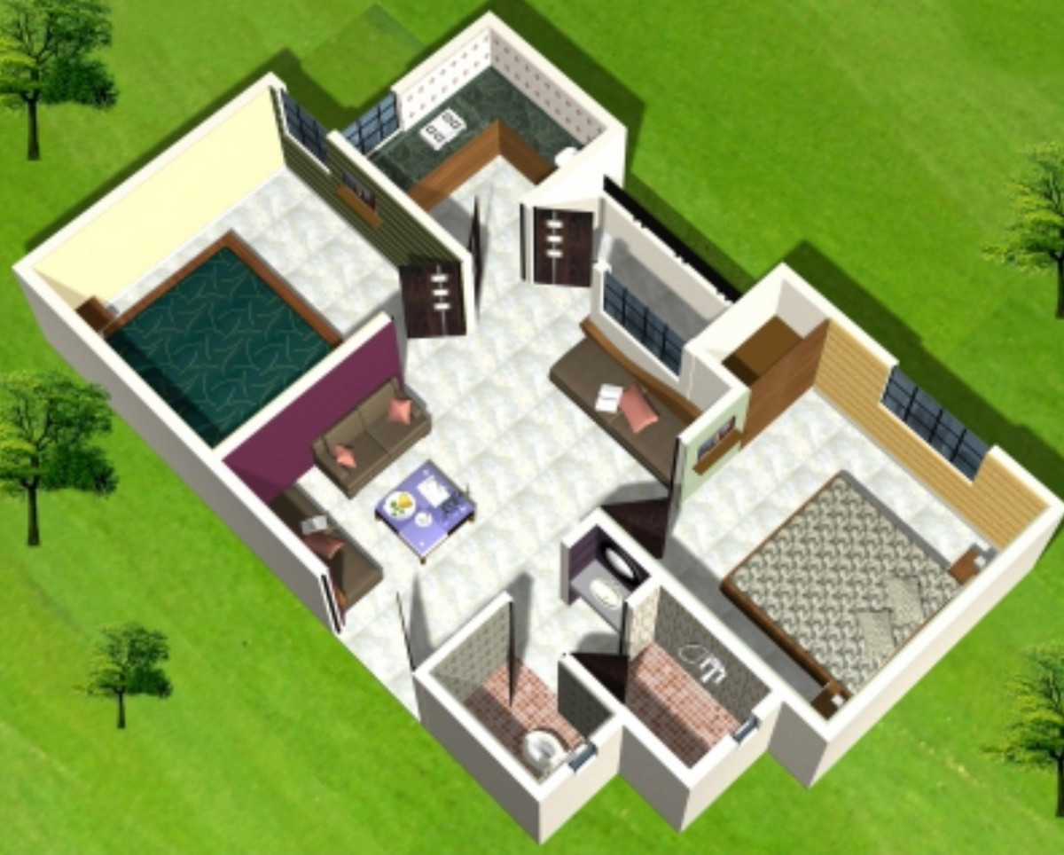 3DFloorPlan of Ground Crafts Ganga Residency