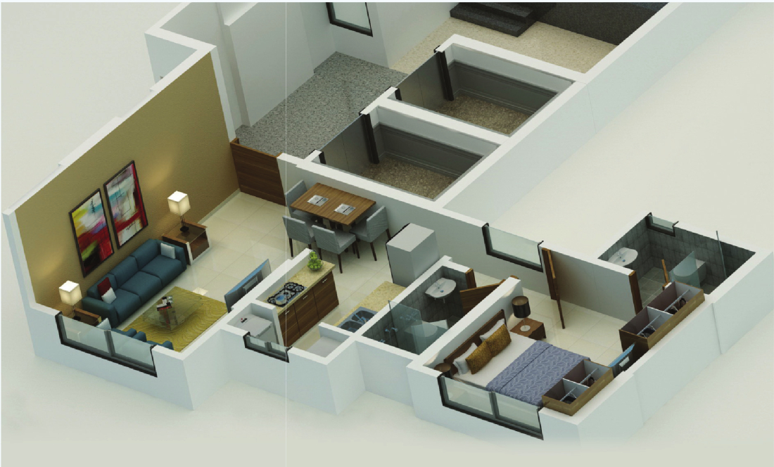 3DFloorPlan of Hetali Blessings